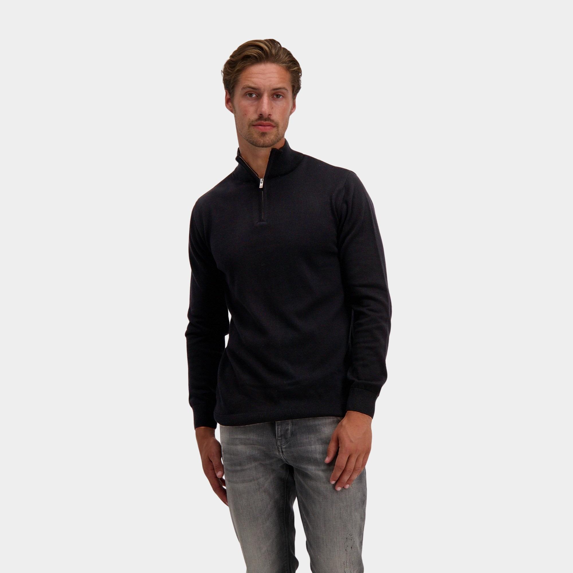 Cars Jeans Half Zip Zwart FYNO 69546/01