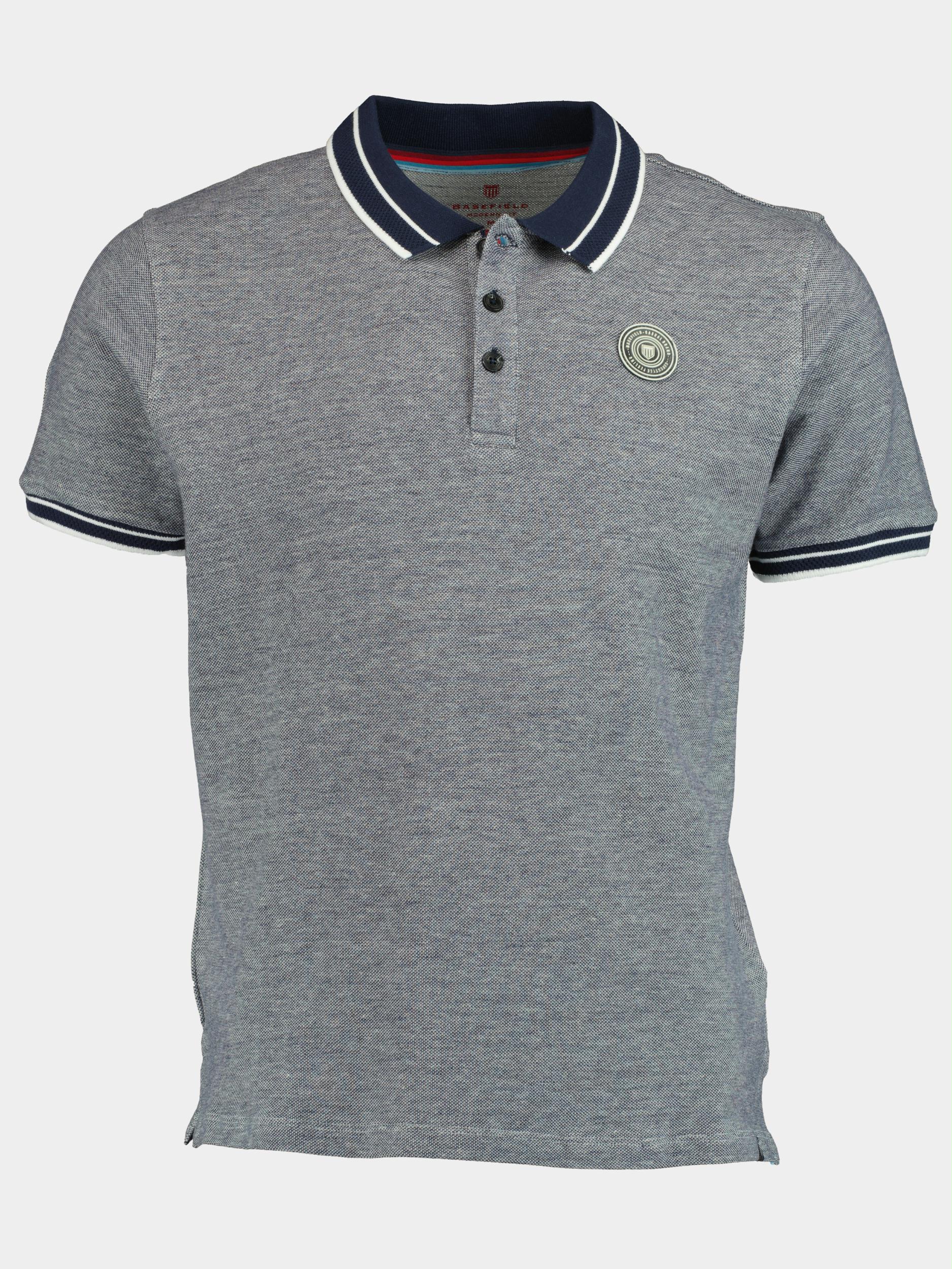 Basefield Polo korte mouw Blauw Polo Shirt 1/2 Arm 219016955/609