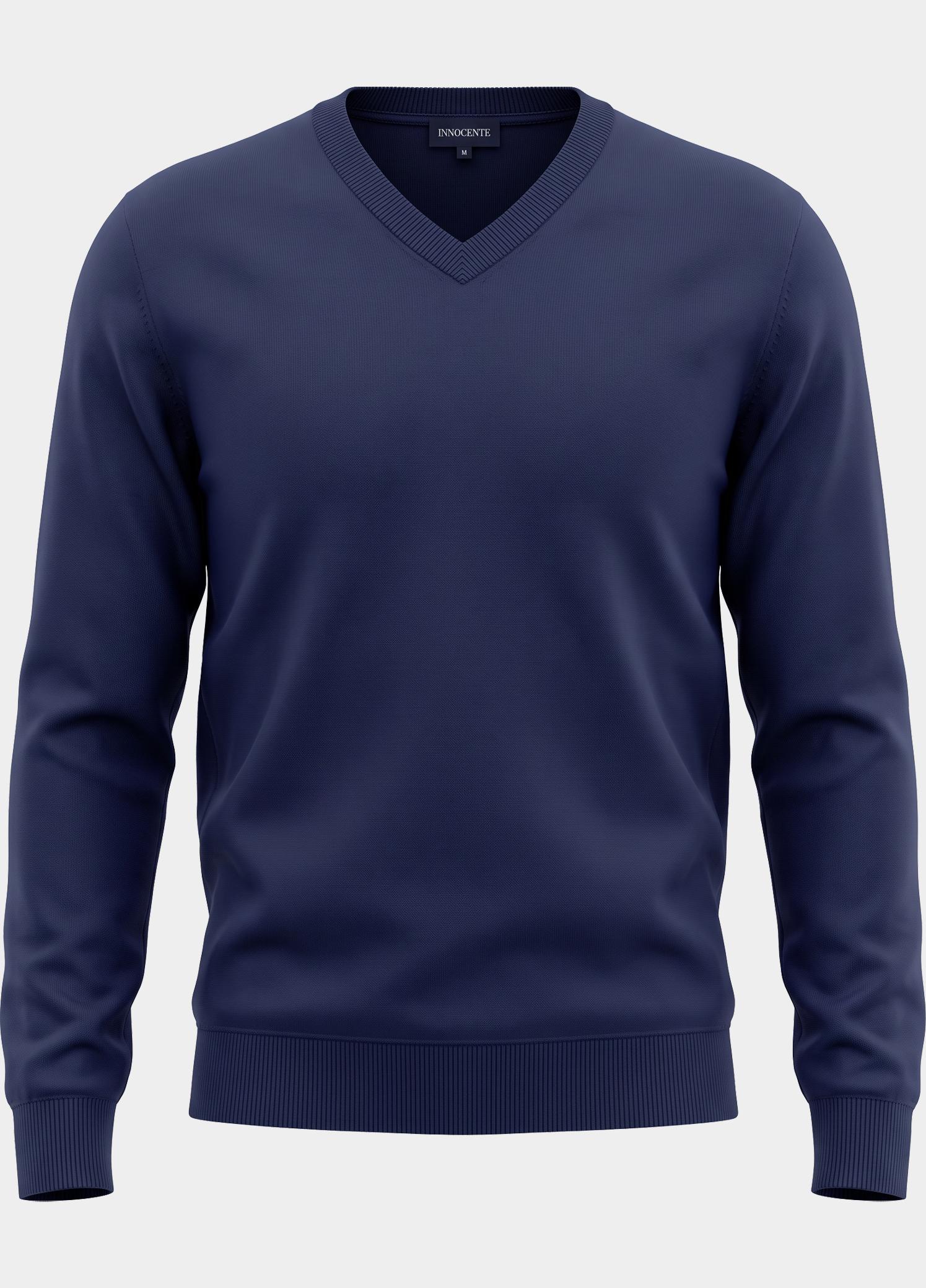 Bos Pullover heren Blauw V-hals 263/8189 - Navy