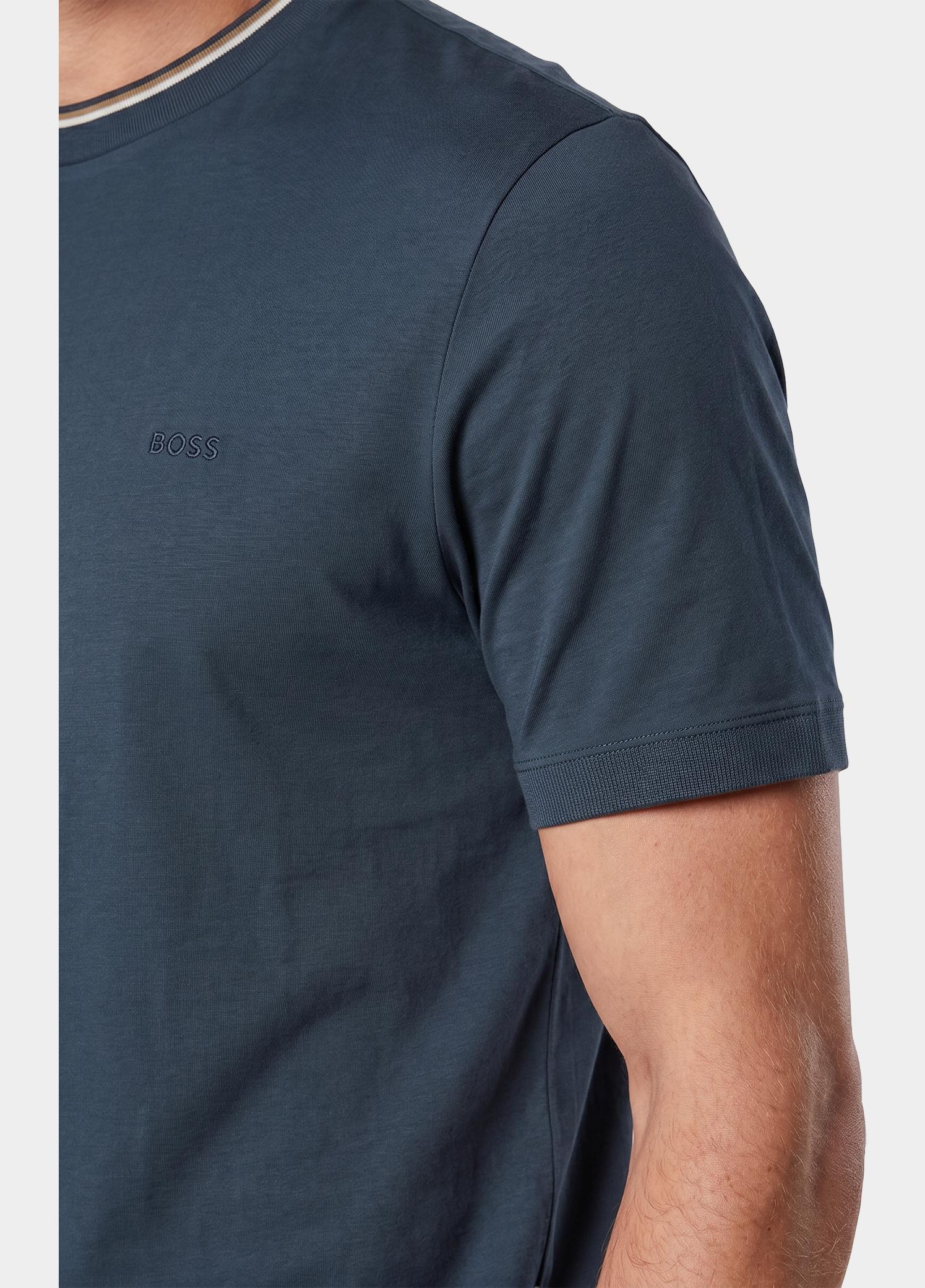 BOSS Black T-shirt heren Blauw Thompson 01 10241525 01 50468347/468