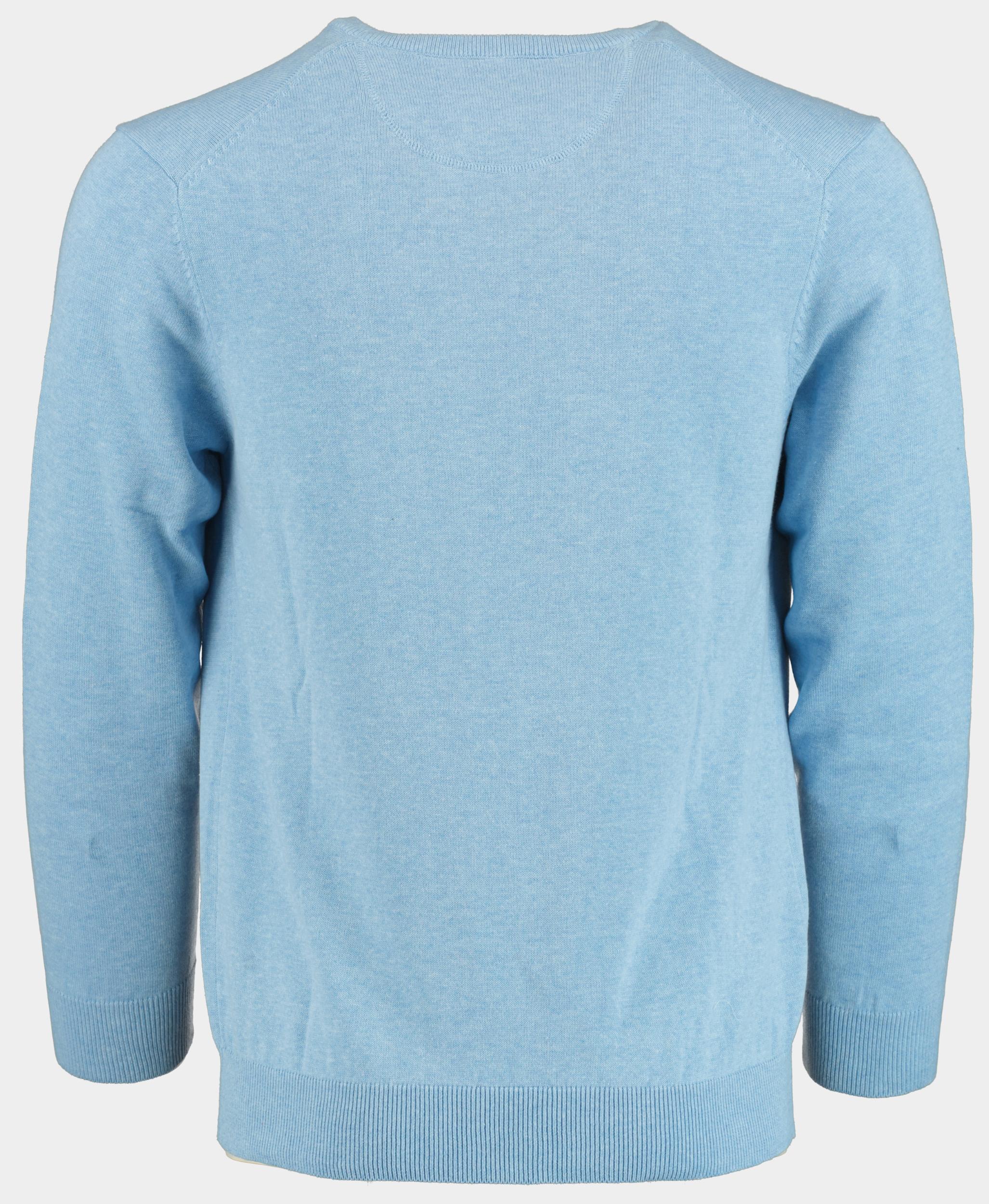 Bos Pullover Blauw Cotton Regular Fit licht blauw 518100CCT-13/625