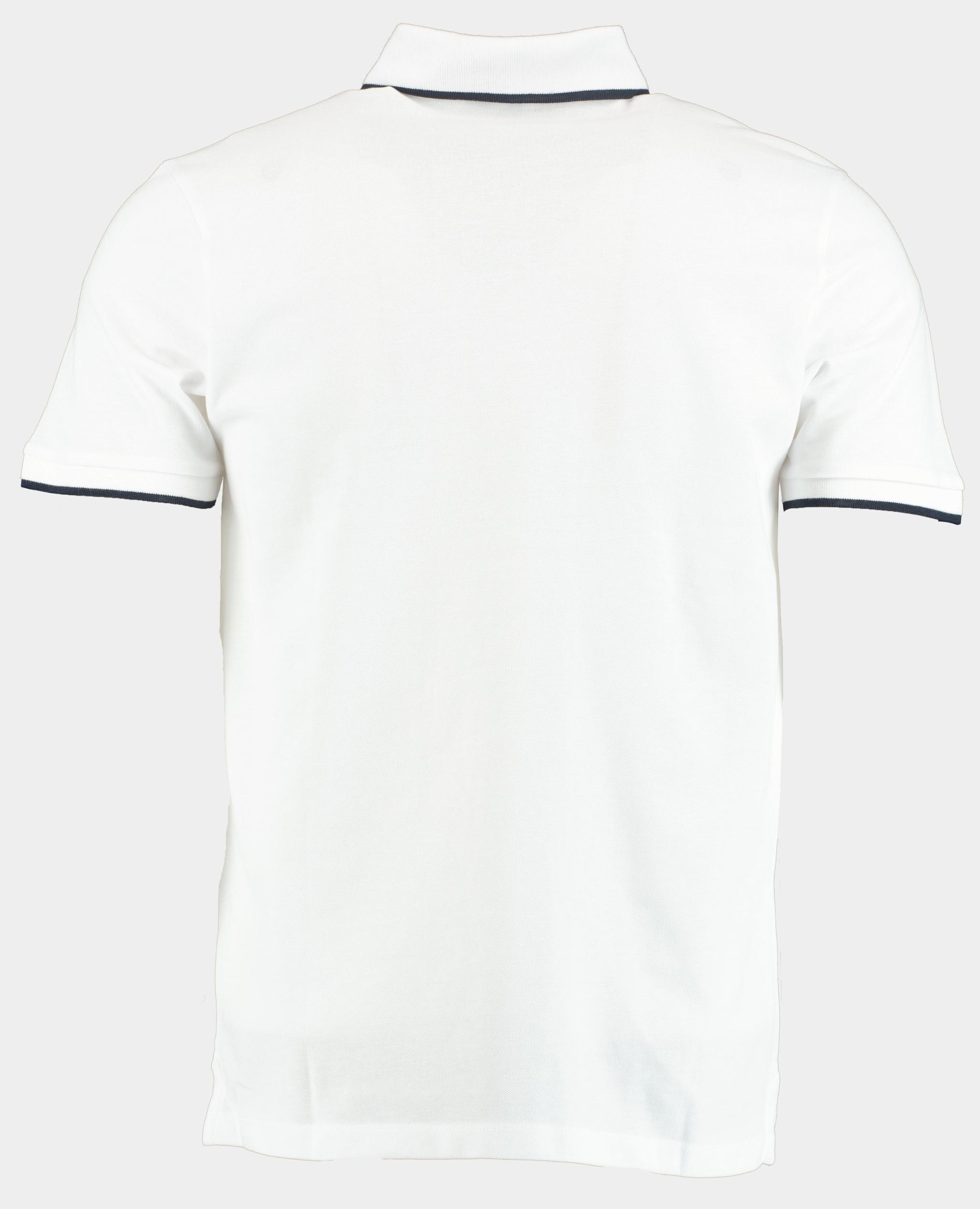Bos Polo korte mouw Wit Polo contrast 2784425/100 White