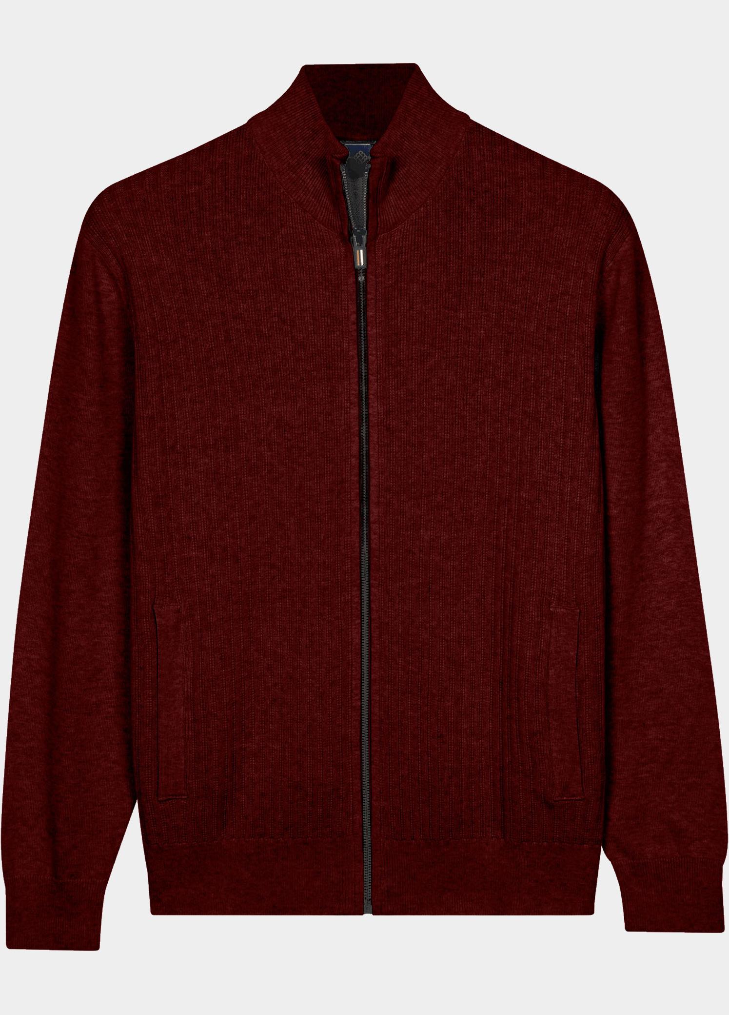Baileys Vest heren Rood Cardigan Zip  Body Structure 622030/38