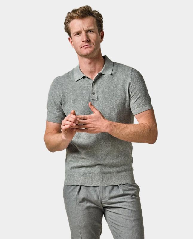 Profuomo Polo korte mouw Groen  Knitted PPWD10005D/Z2