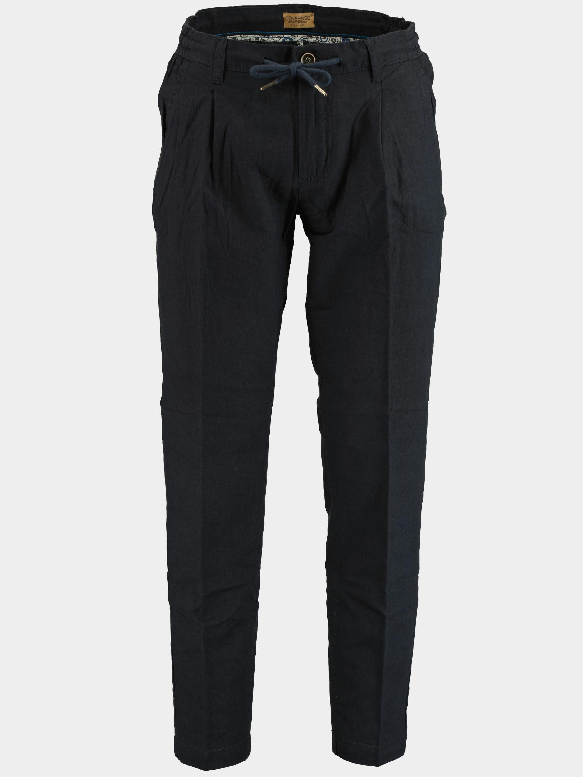 Consenso Katoenen Broek Blauw Linnen Broek 5506422/Navy