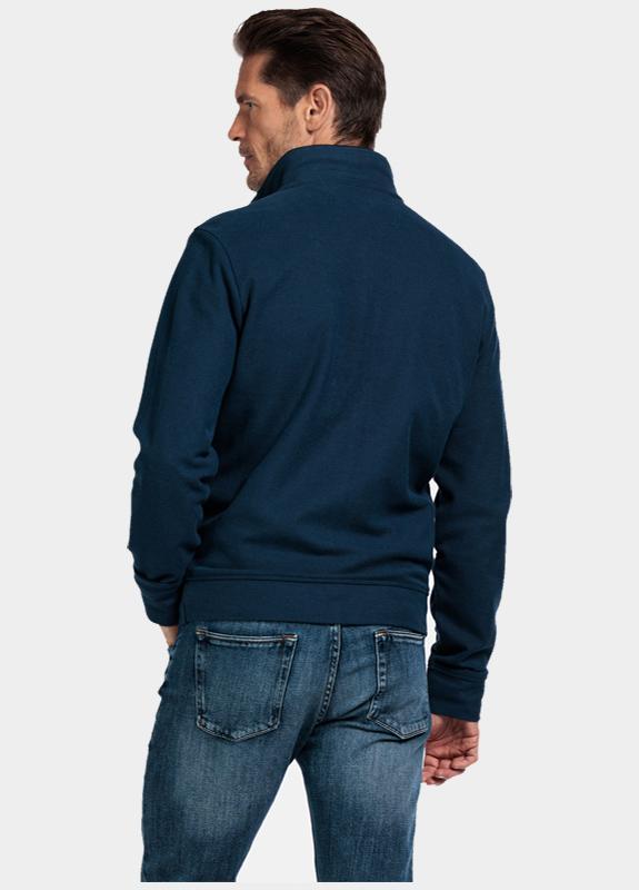 Baileys Vest Blauw Sweat Cardigan Zip  Jacquard 522256/67