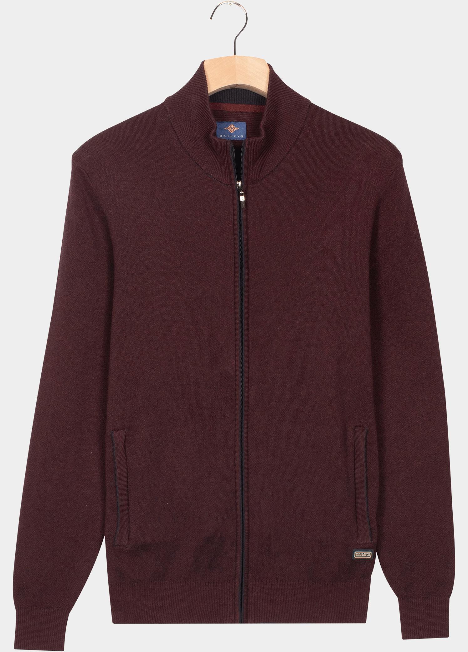 Baileys Vest heren Paars Cardigan Zip  all-over 2-tone 522009/405