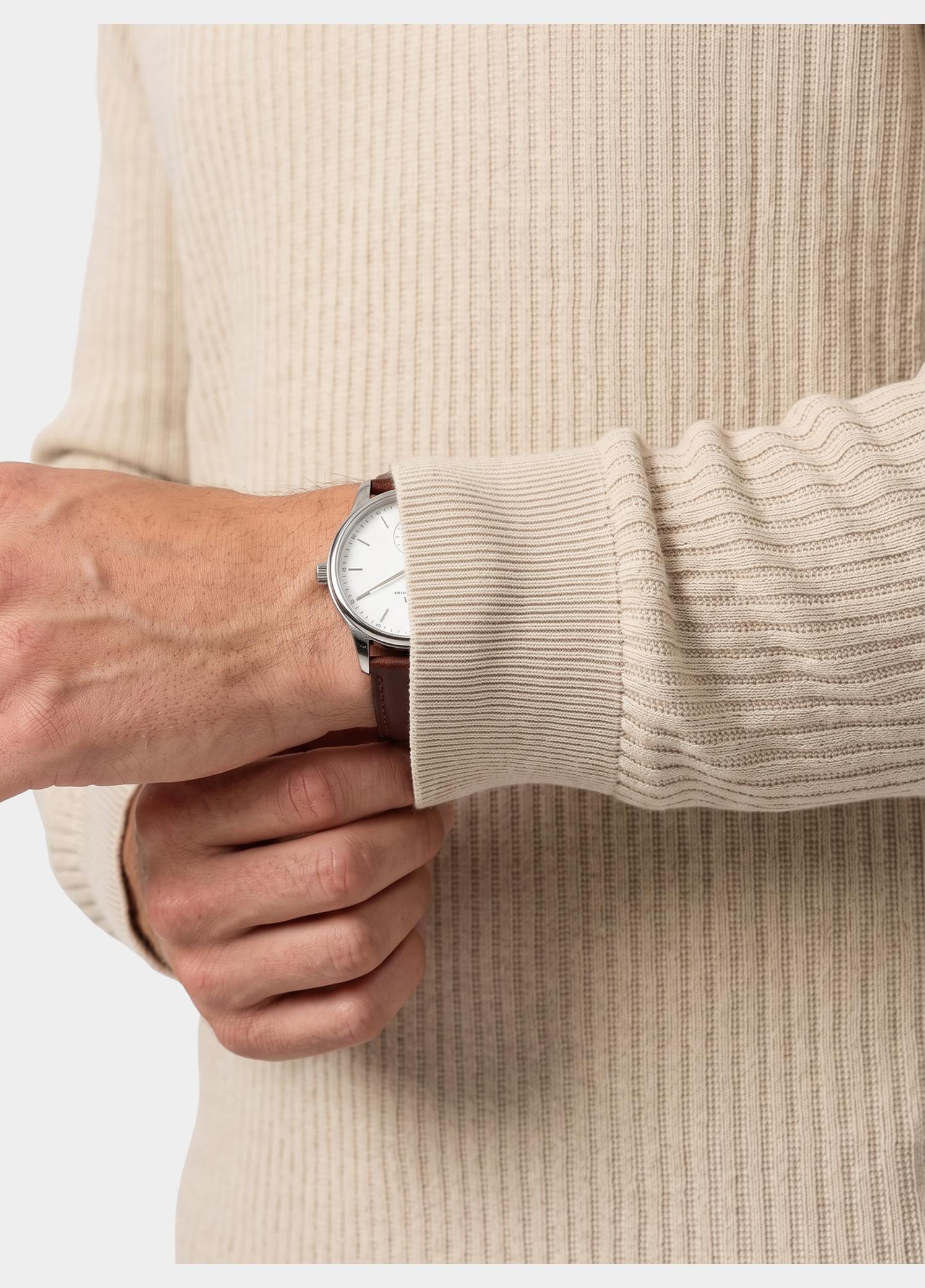 Venti Polo lange mouwen heren Wit Polo 1/1 gestrickt 226280000/016