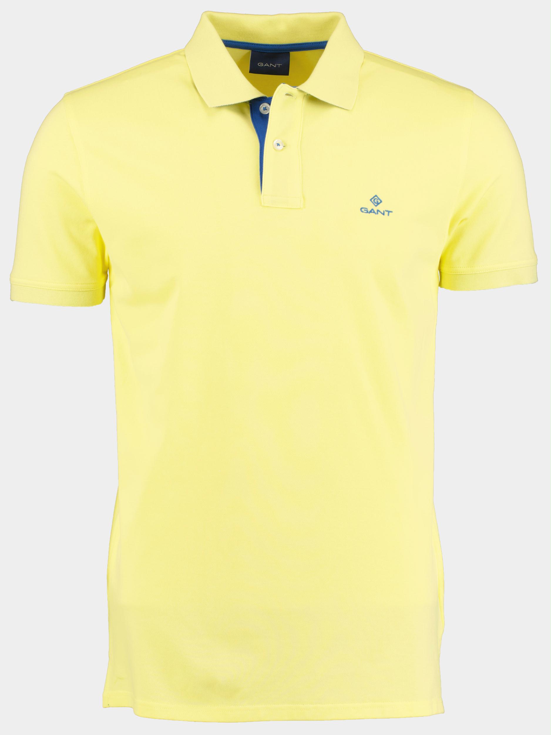 Gant Polo korte mouw Geel Original Pique SS Rugger 2201/719