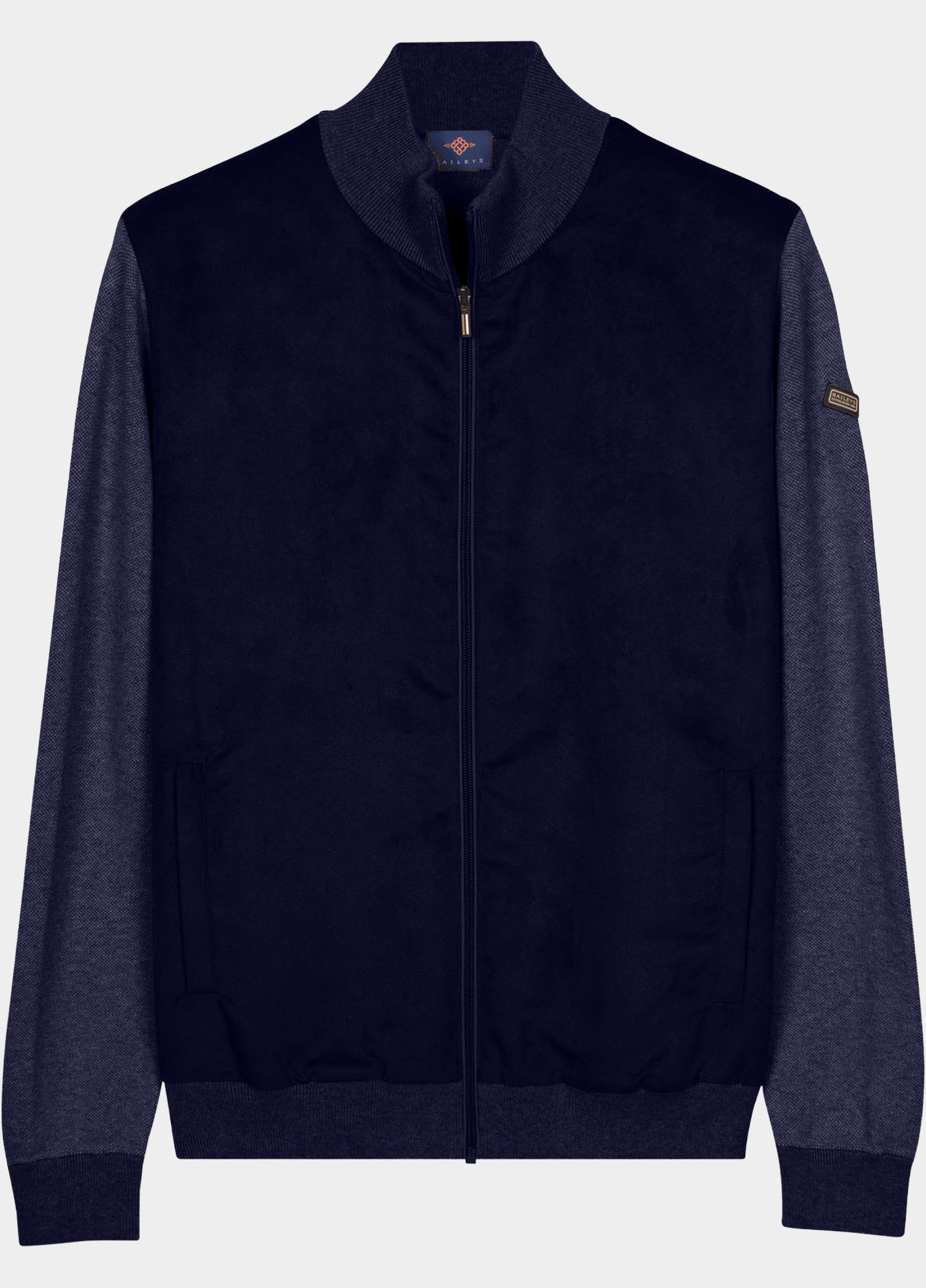 Baileys Vest heren Blauw Cardigan Zip  Front 622076/60