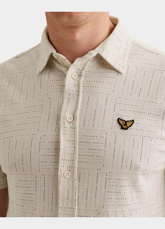 PME Legend Casual hemd korte mouw Beige Short Sleeve Shirt Print on p PSIS2605240/7001