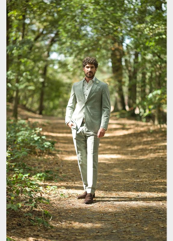 Ledub Business hemd lange mouw Beige LE25230/301 SF5 0143421/920-550-000