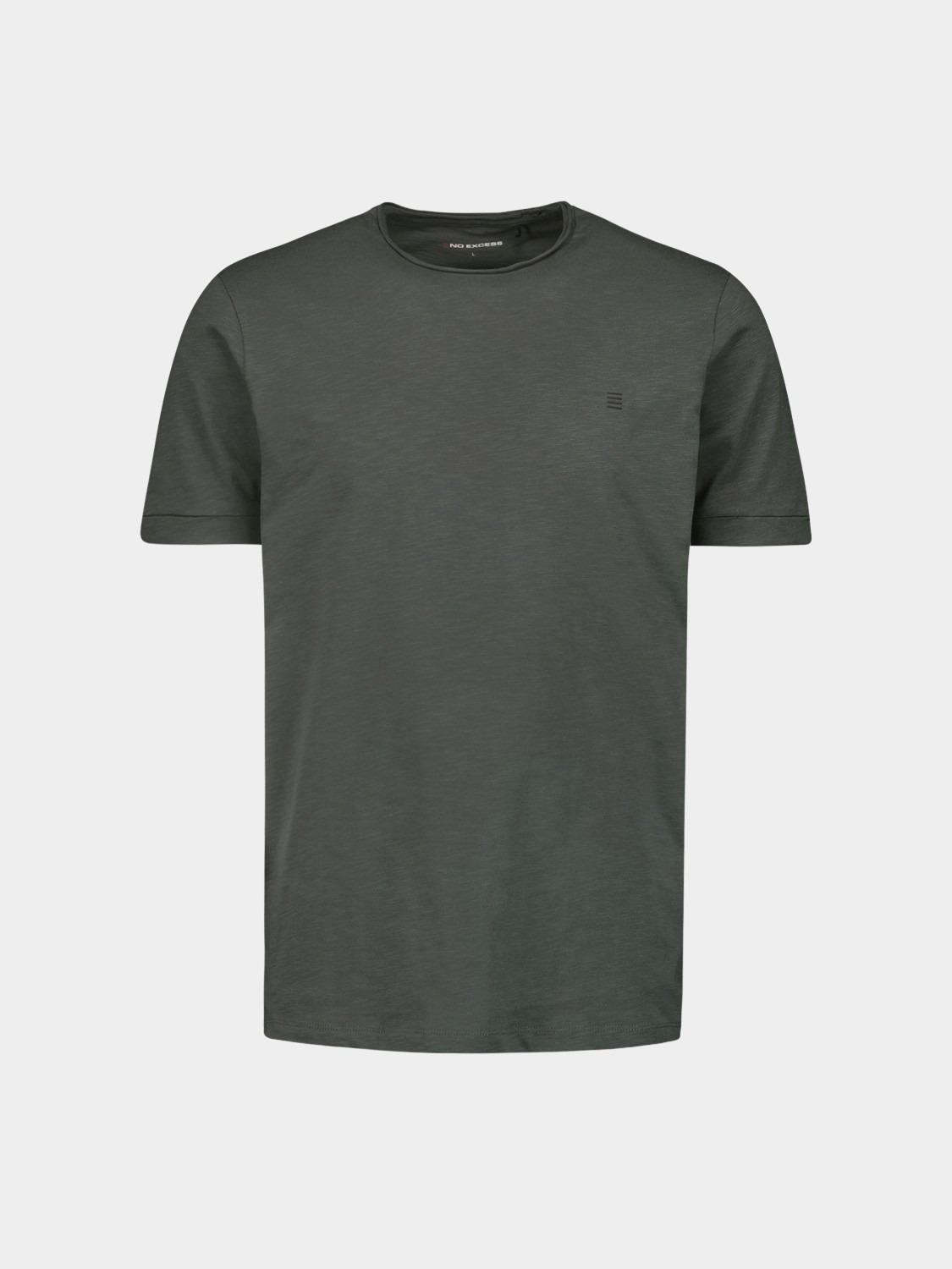 No Excess T-shirt korte mouw Grijs T-Shirt Crewneck Slub N3602/023