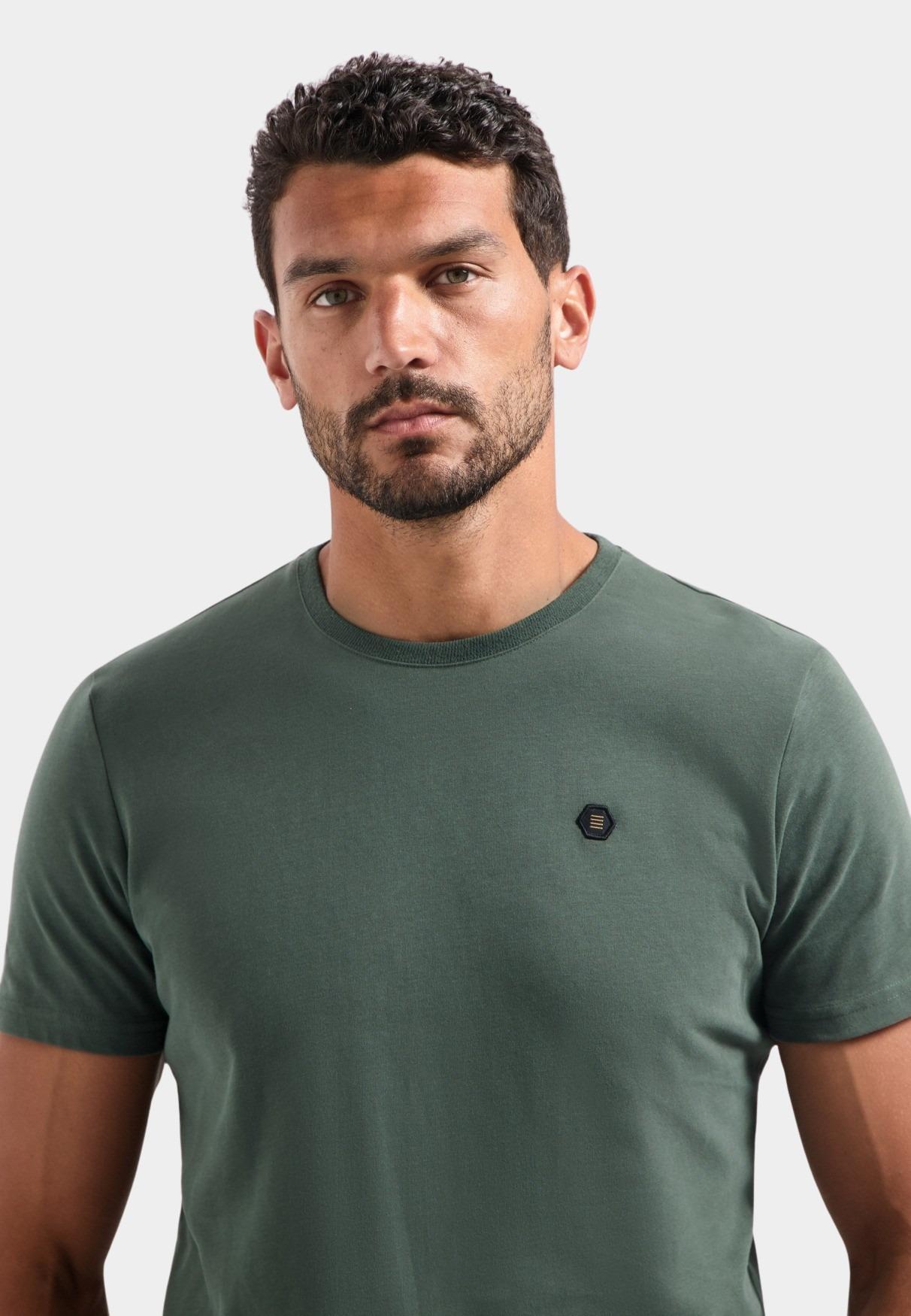 No Excess T-shirt korte mouw Groen T-Shirt Crewneck Peached 29360775/052