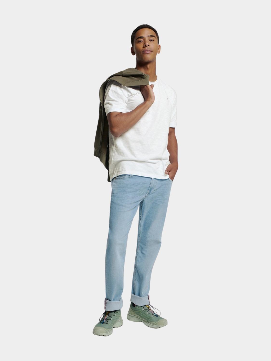No Excess T-shirt korte mouw Wit T-Shirt Crewneck Slub N3602/010
