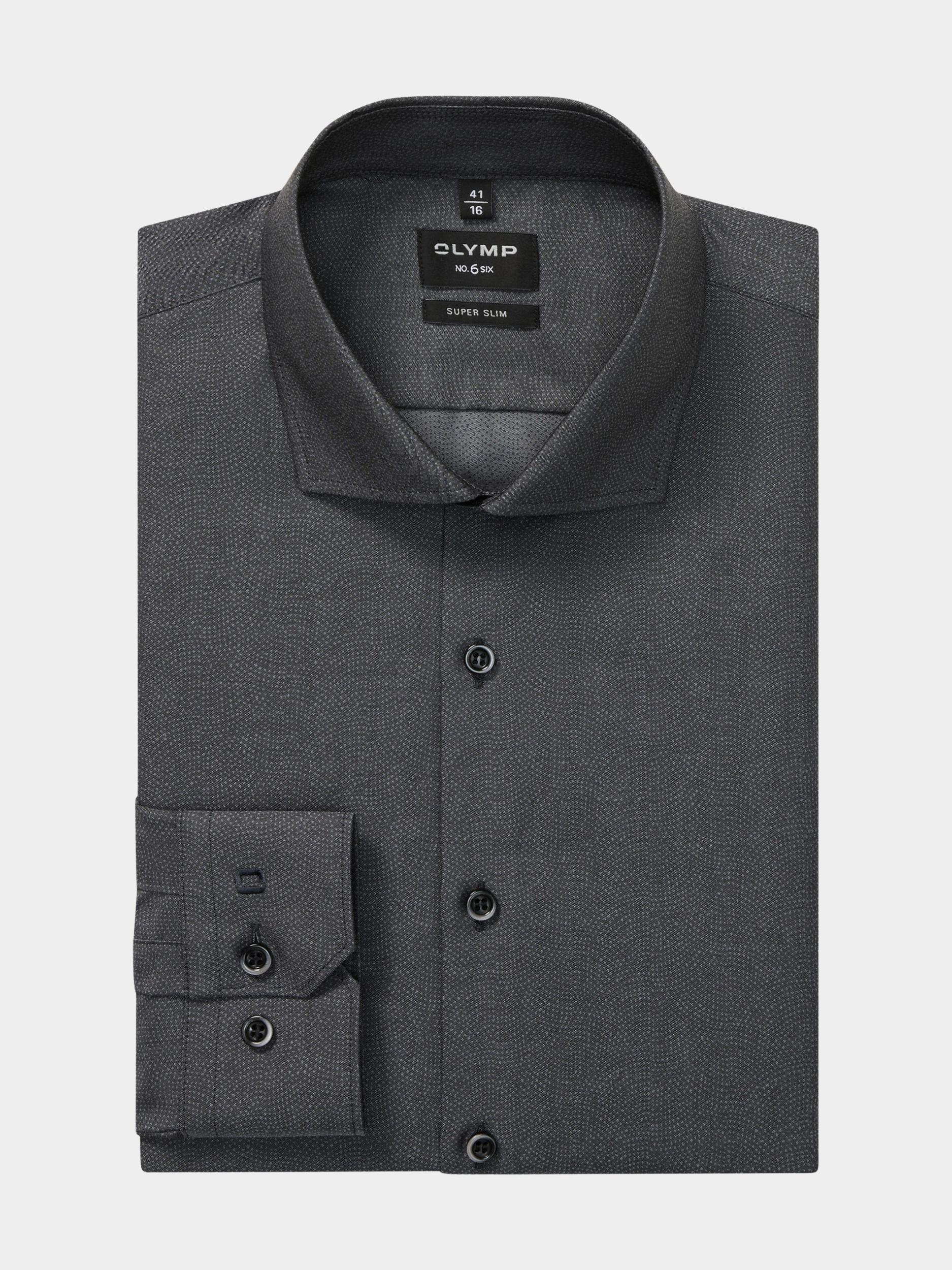 Olymp Business hemd lange mouw Grijs No. Six 256089/63