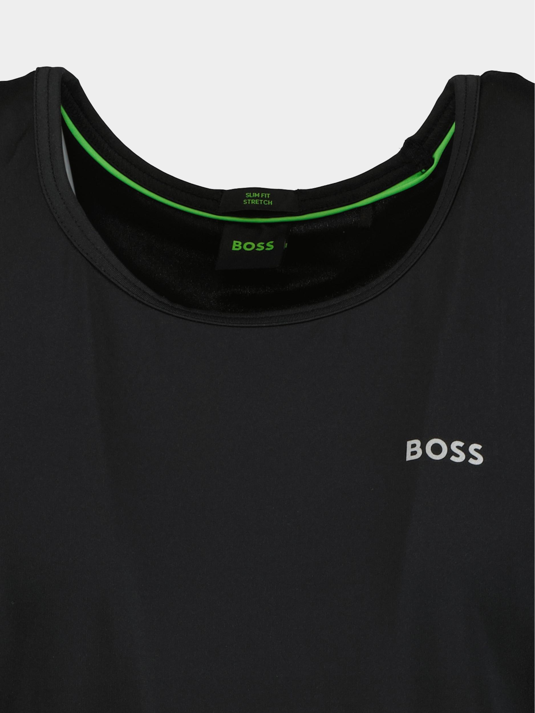BOSS Green T-shirt korte mouw Zwart Taank Active 10243491 01 50487647/001