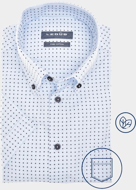 Ledub Business hemd korte mouw Blauw  0701927/120-000-000