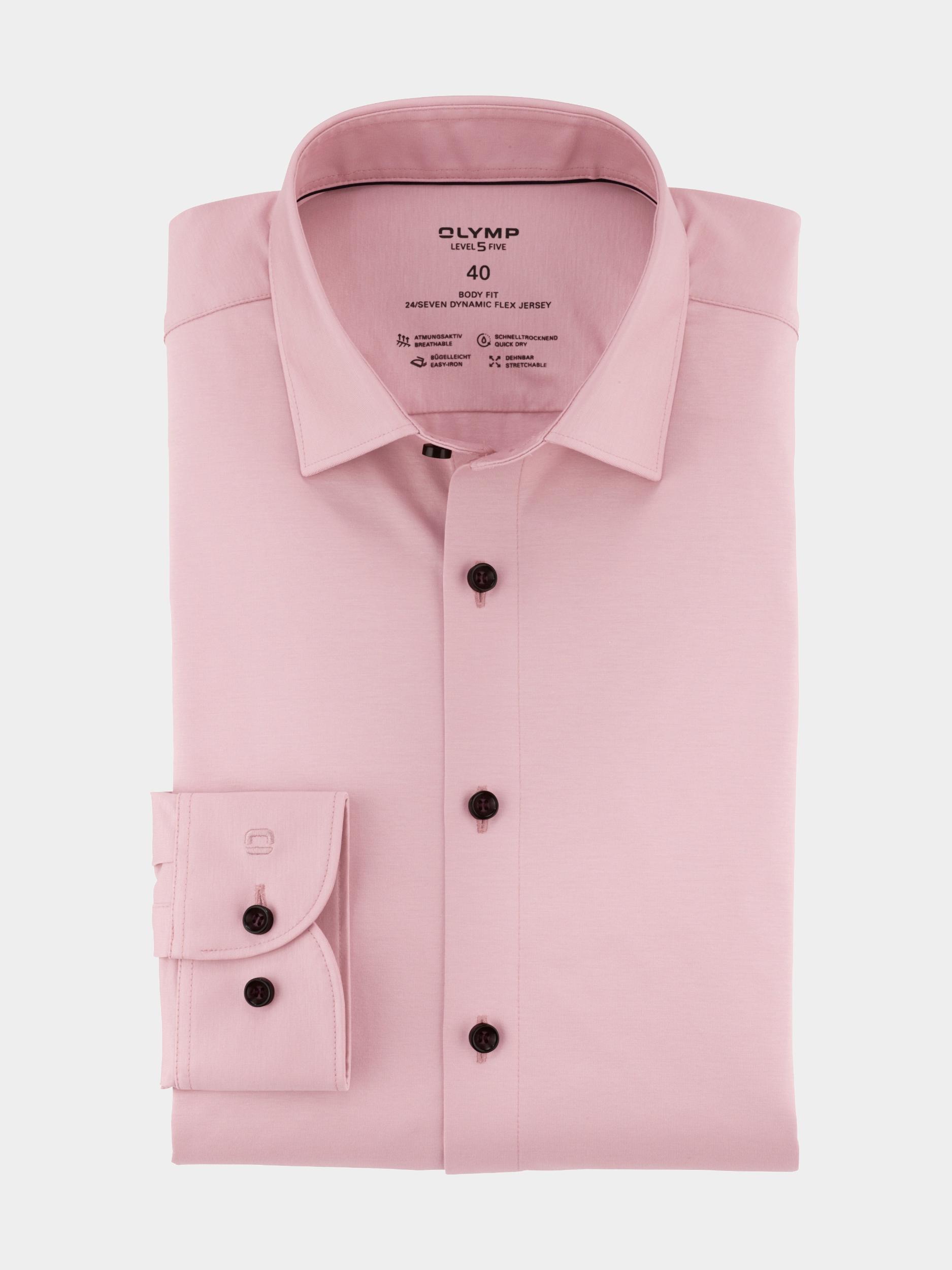Olymp Business hemd lange mouw Roze Level Five 24/Seven 200864/93