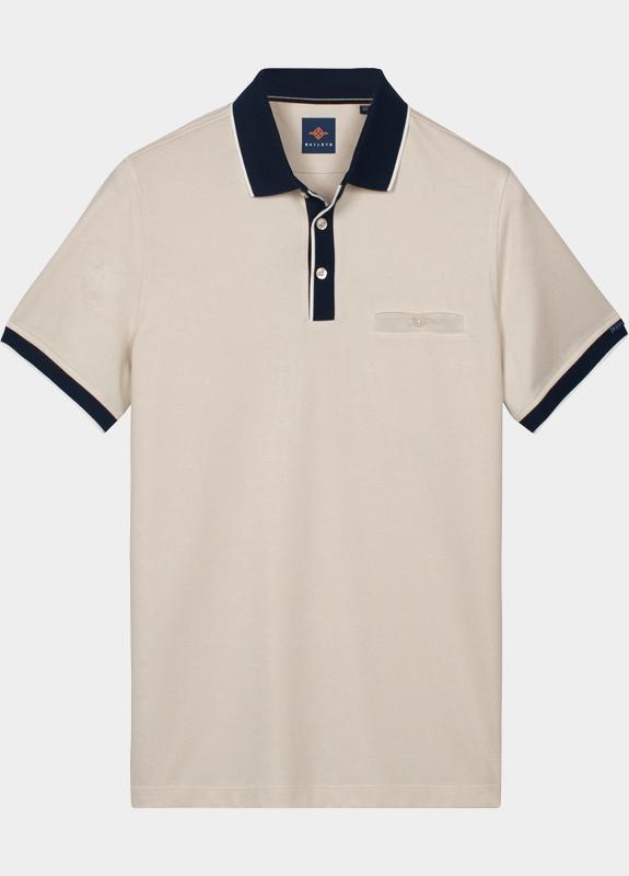 Baileys Polo heren Wit Poloshirt with chestpocket 615273/81