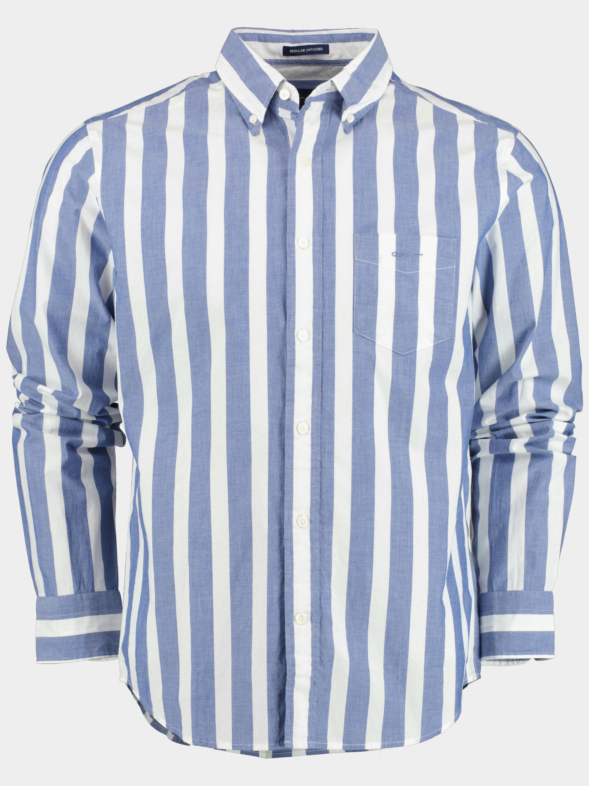 Gant Casual hemd lange mouw Blauw Reg UT Wide Broadscloth Stripe 3230112 436