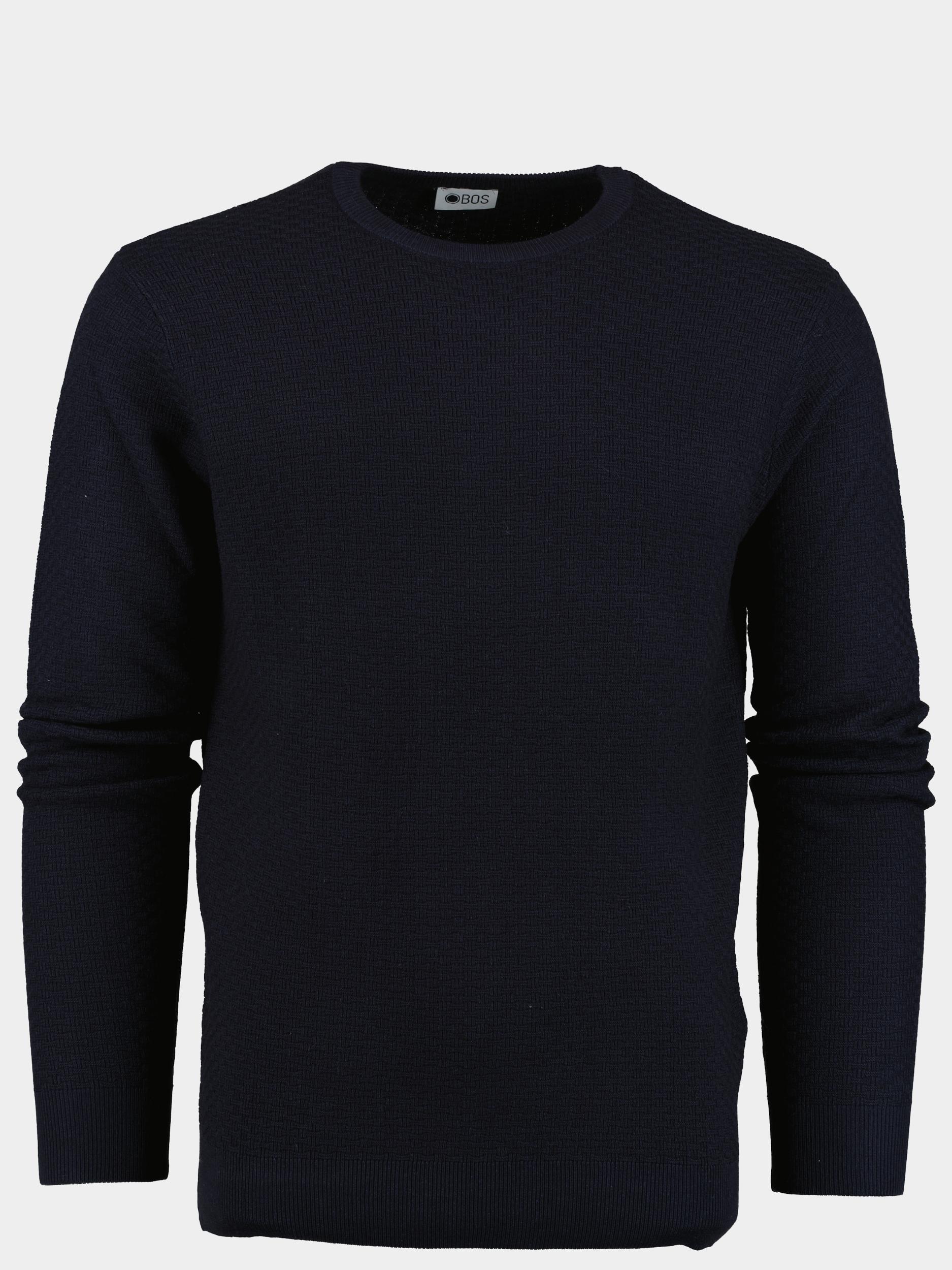 Bos Bright Blue Pullover Blauw Paricollo 8051223/43H