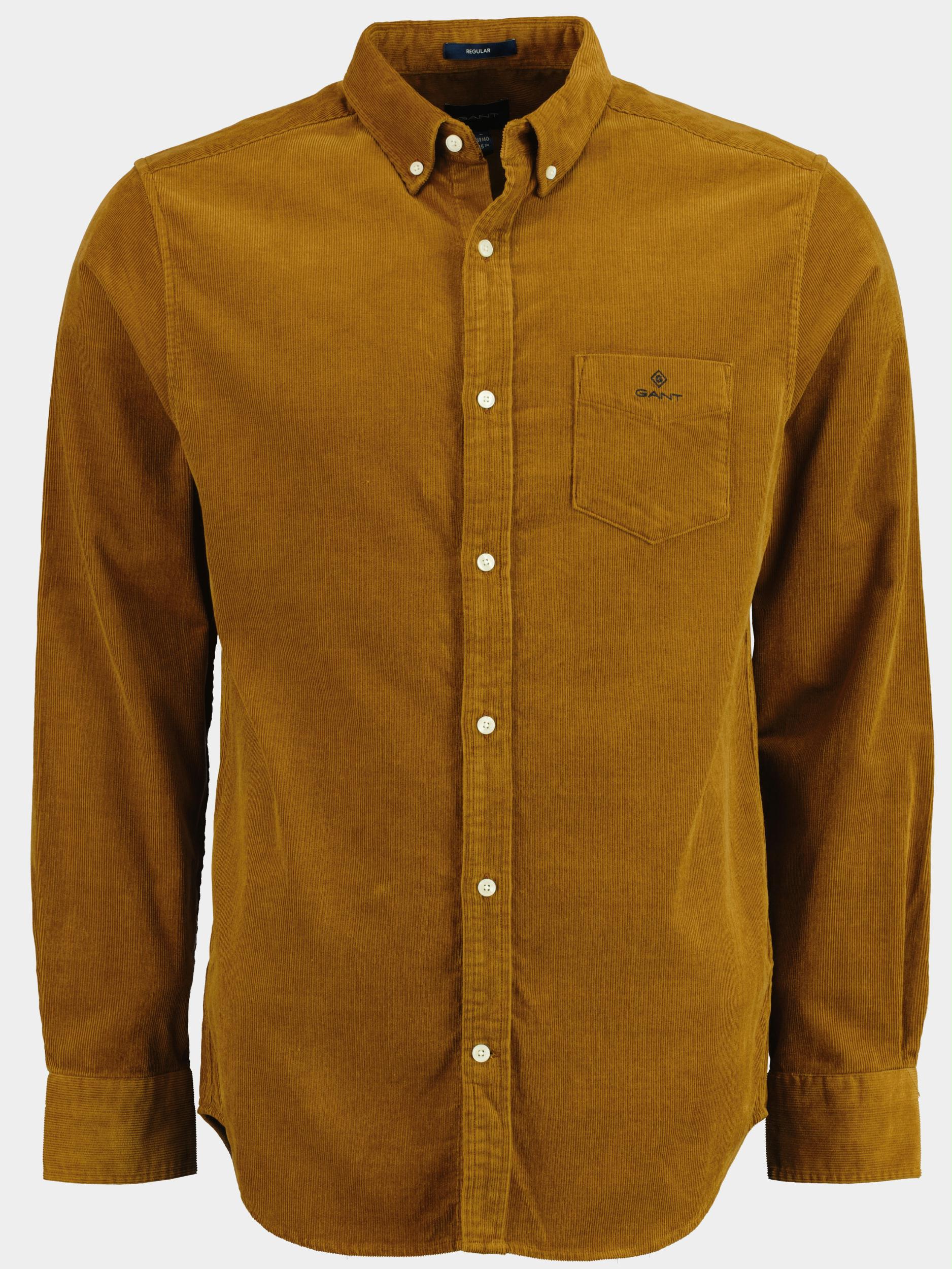 Gant Casual hemd lange mouw Bruin D1. Reg Corduroy Shirt BD 3017170/262