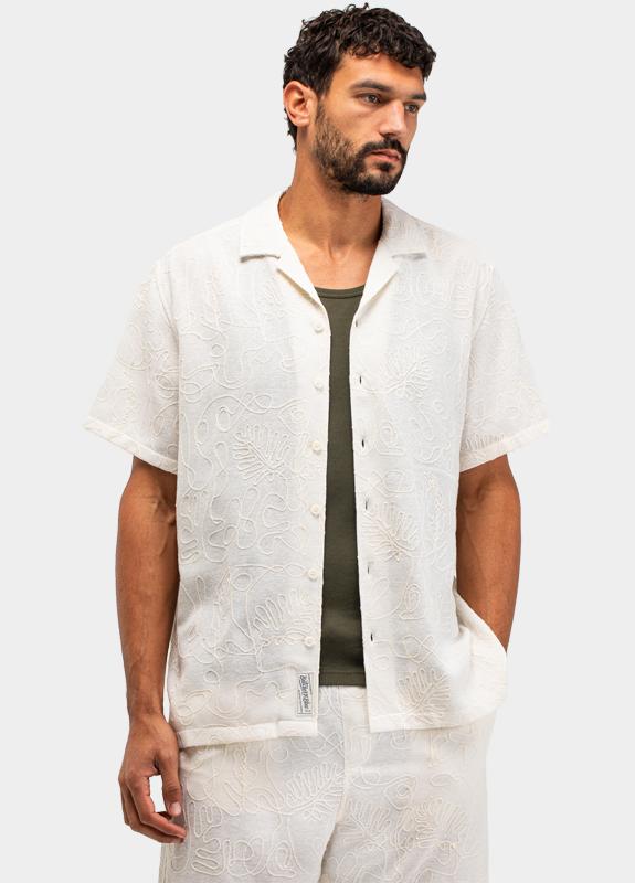 Butcher of Blue Casual hemd korte mouw Wit Alex Resort M2614050/112