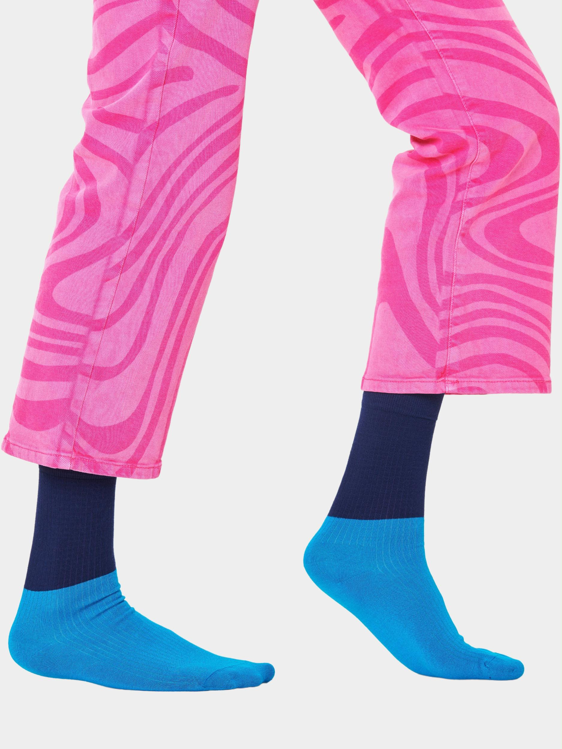 Happy Socks Sokken Blauw I Am Blocked IMB01/6500