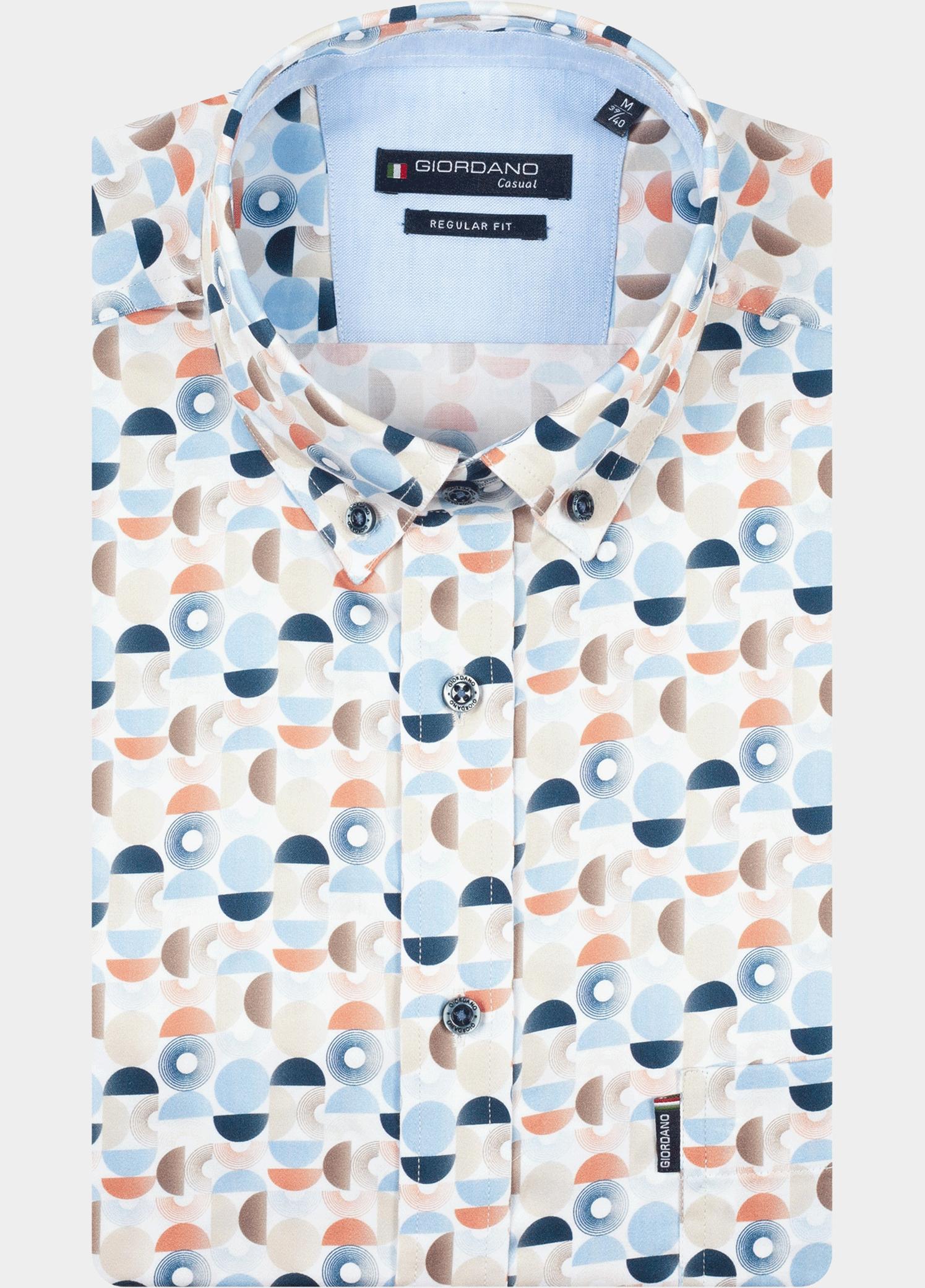 Giordano overhemd korte mouw heren Rood League Short Sleeve Button Do 616038/30