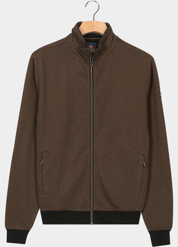 Baileys sweat vest Bruin Sweat Cardigan Zip  2-tone Ja 522260/88