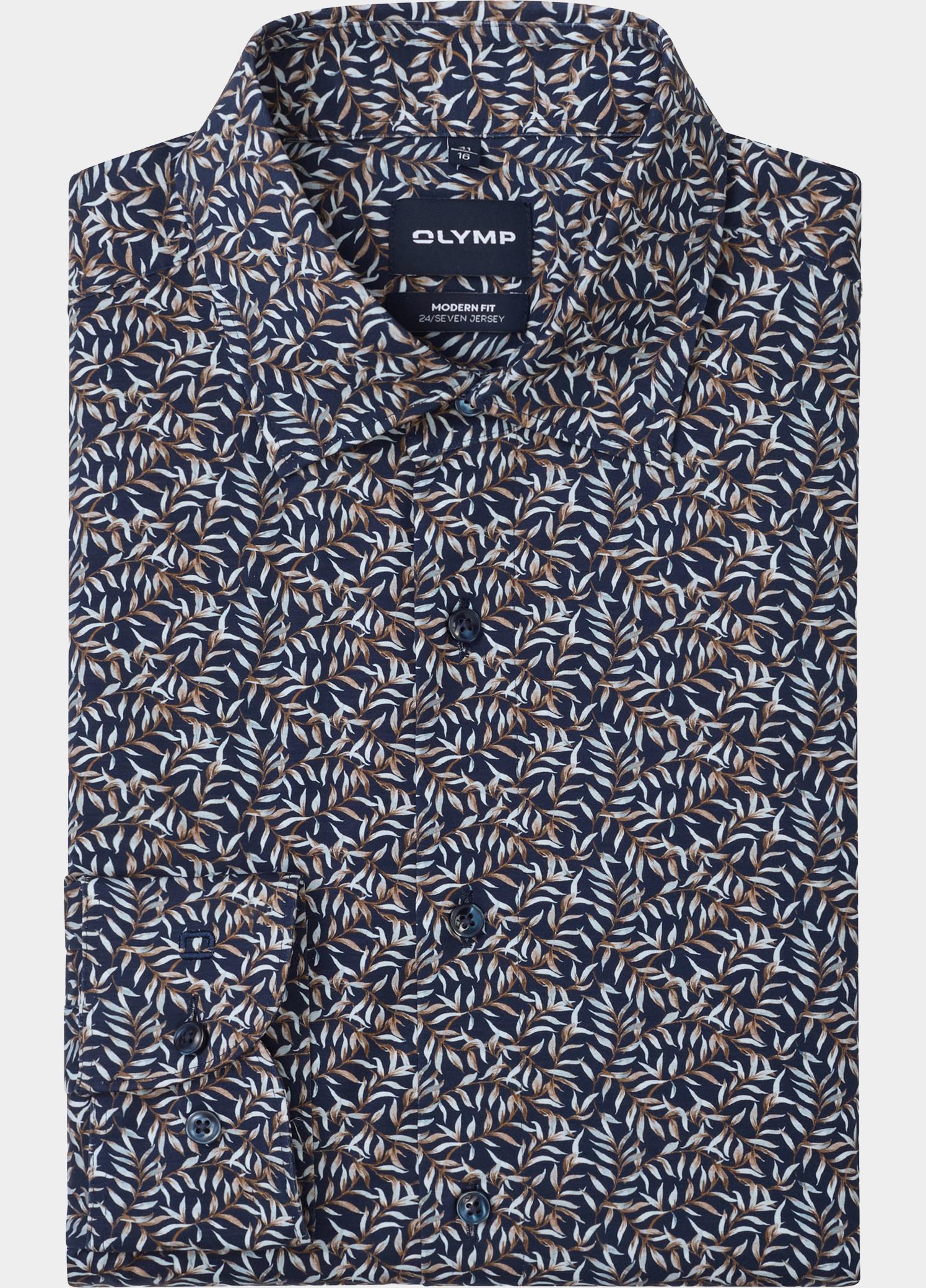 Olymp Zakelijk overhemd heren Blauw 24/7 Luxor mf D.2327 o.T. 120924/18