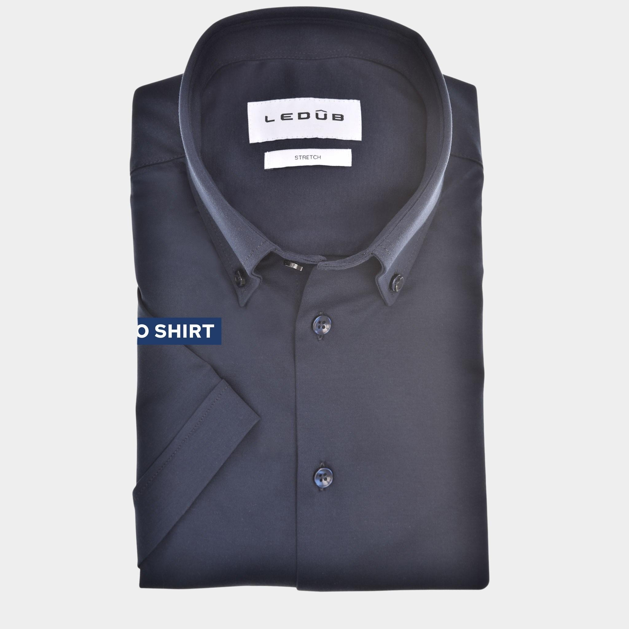 Ledub Business hemd korte mouw Blauw MFN0 0328019/180-000-000