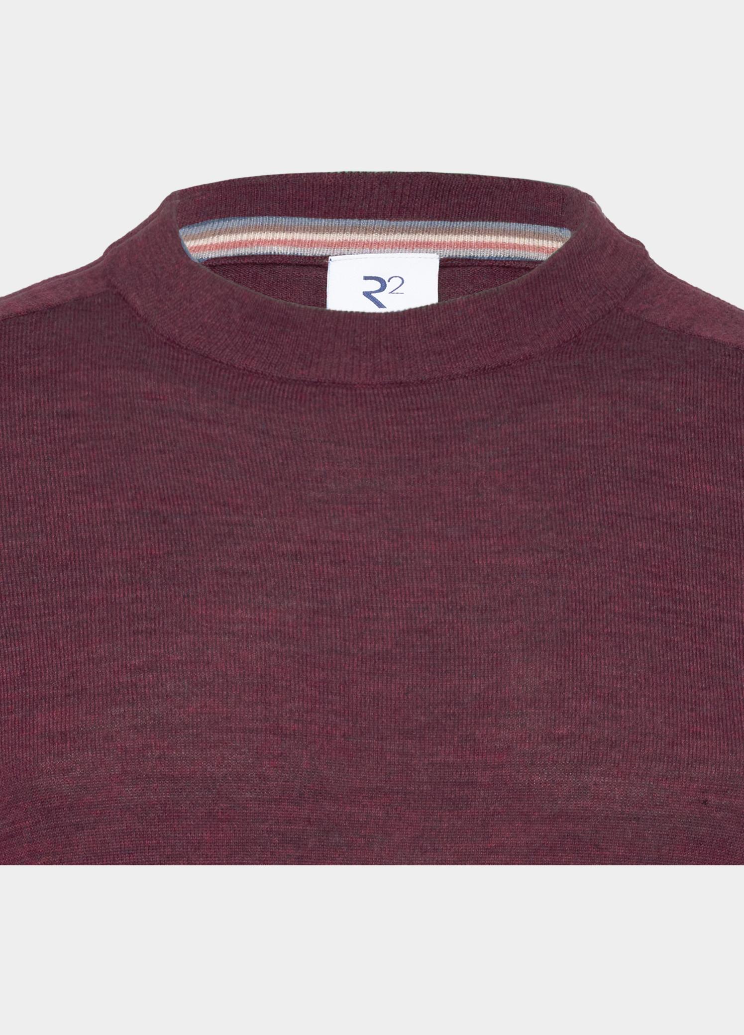 R2 Amsterdam Pullover heren Rood Structured crew neck 134.CREW.002/080