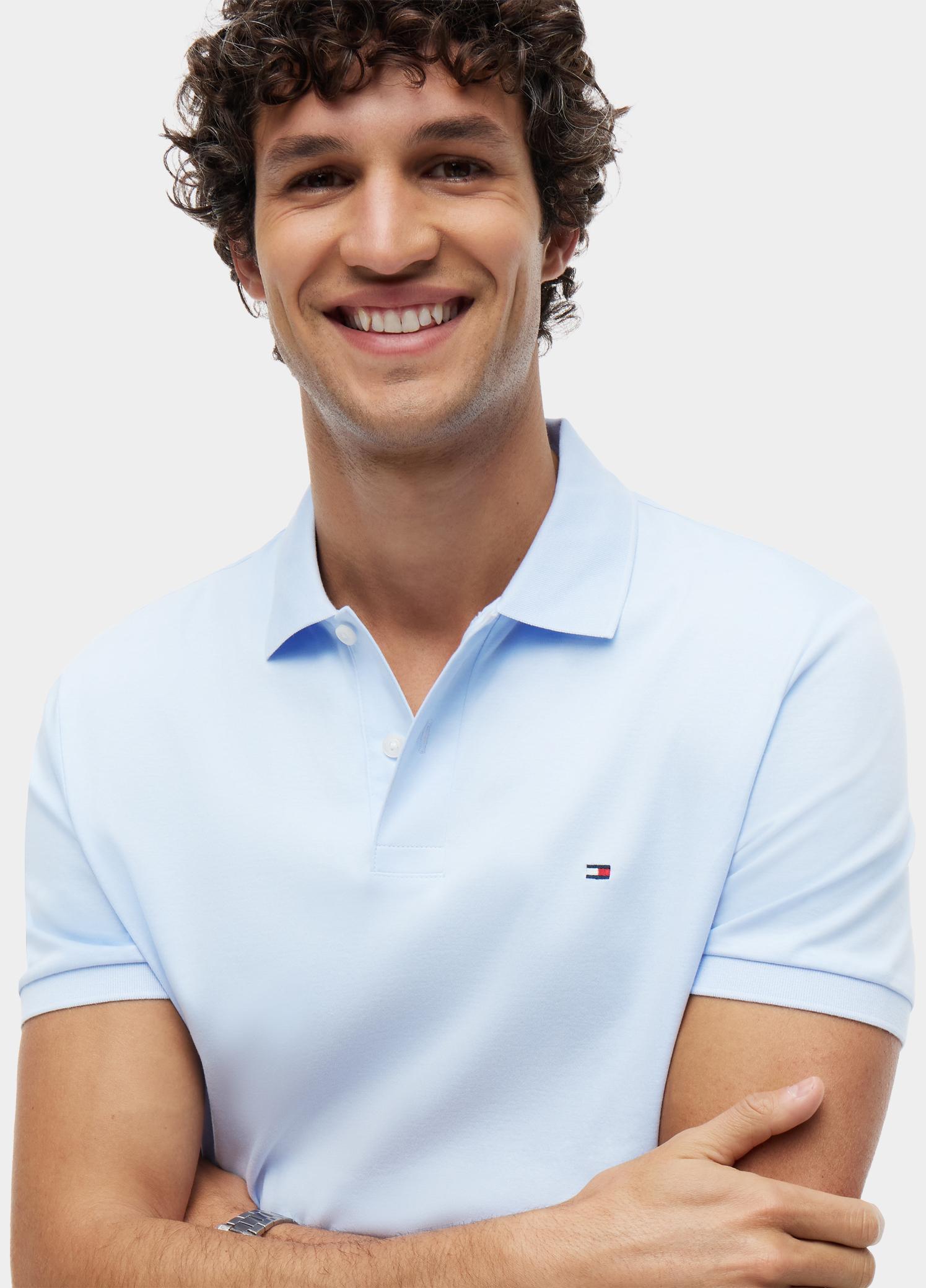 Tommy Hilfiger Polo heren Blauw LIQUID COTTON REG SEASONAL PO MW0MW39994/C3Q