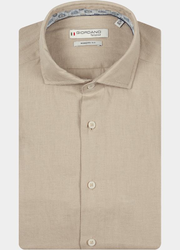 Giordano Overhemd heren Wit Row Long Sleeve Cutaway Soft 617811/81