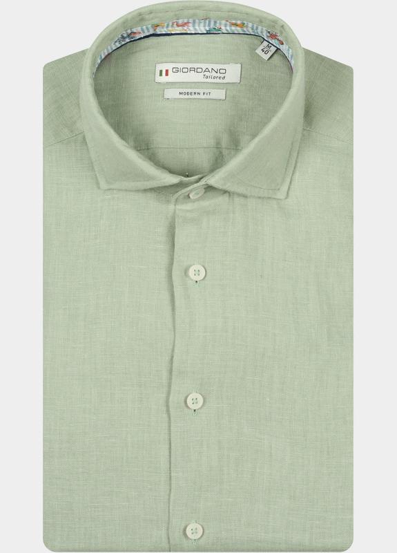 Giordano Overhemd heren Groen Row Long Sleeve Cutaway Soft 617810/71