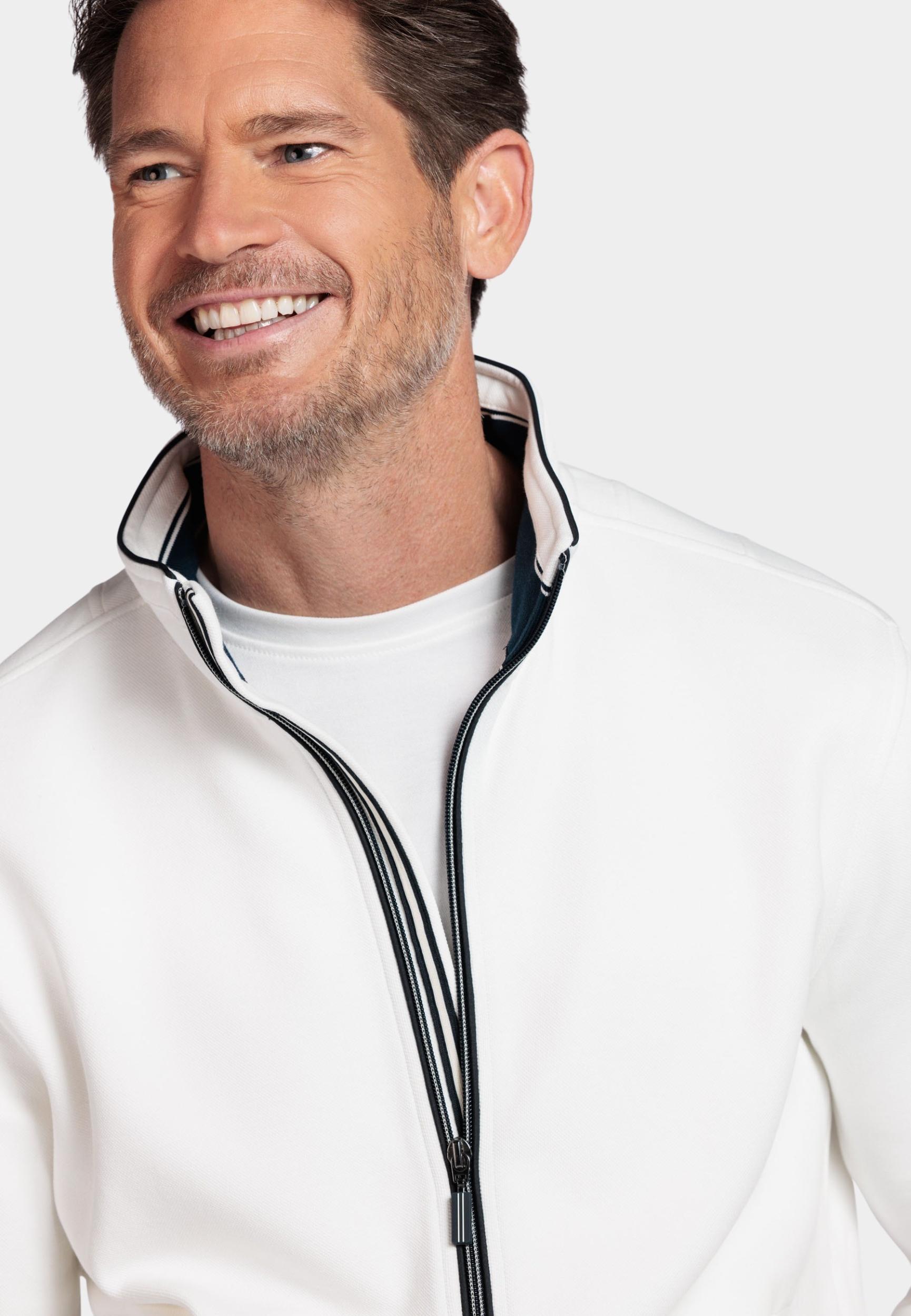 Baileys Vest Wit Sweat Cardigan Zip  Fine Piqu 512292/12