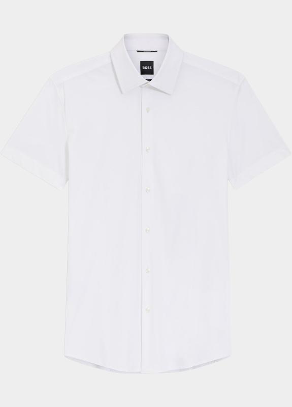 BOSS Black Zakelijk hemd korte mouw Wit P-HANK-K-SH-262 10248739 01 50561627/100