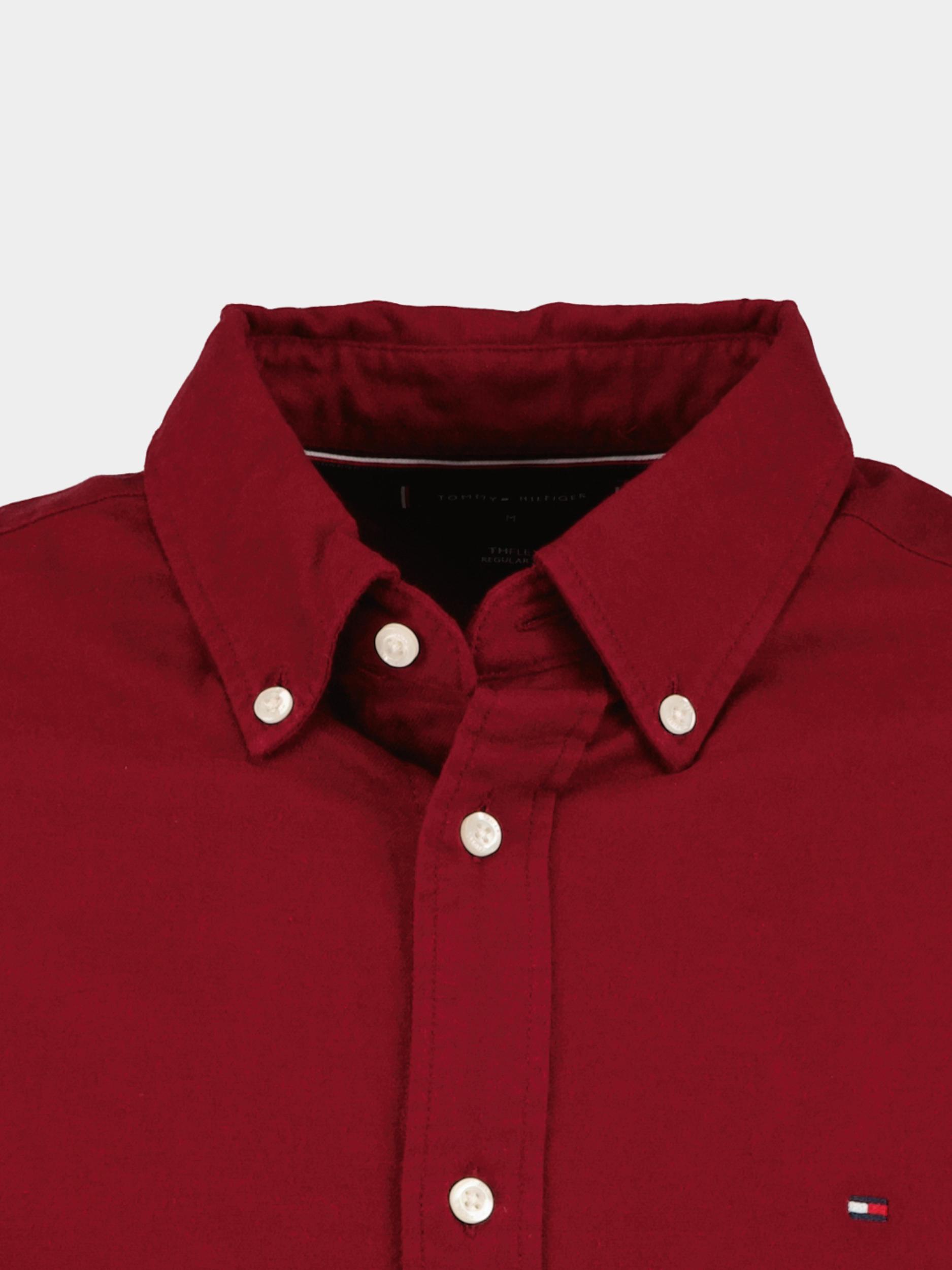 Tommy Hilfiger Casual hemd lange mouw Rood Flex Brushed Twill RF Shirt MW0MW33307/XJS