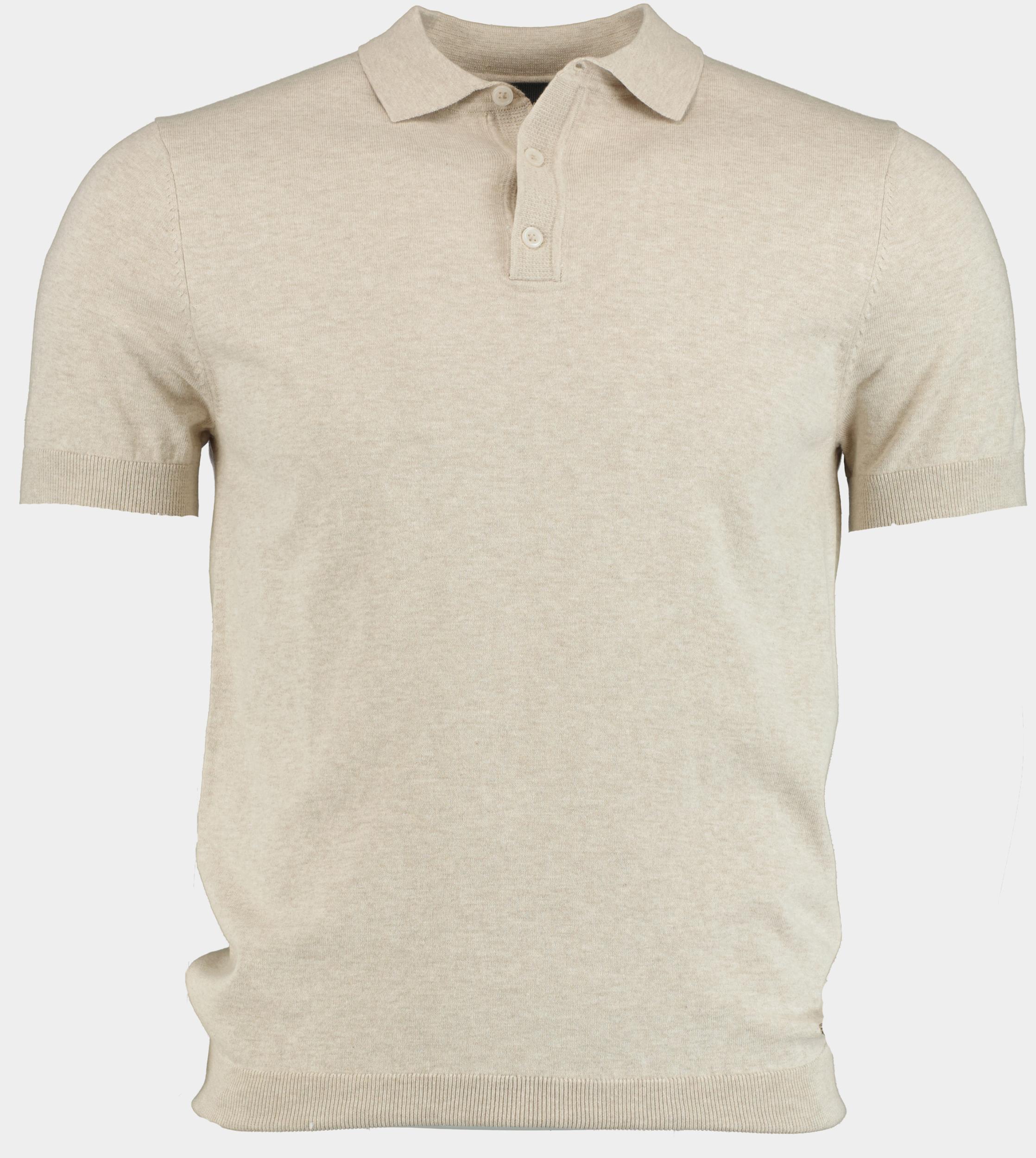 Scotland Blue Polo korte mouw Grijs Kobe Knitted Polo Melange SPE25108KO15SB/190 pebble