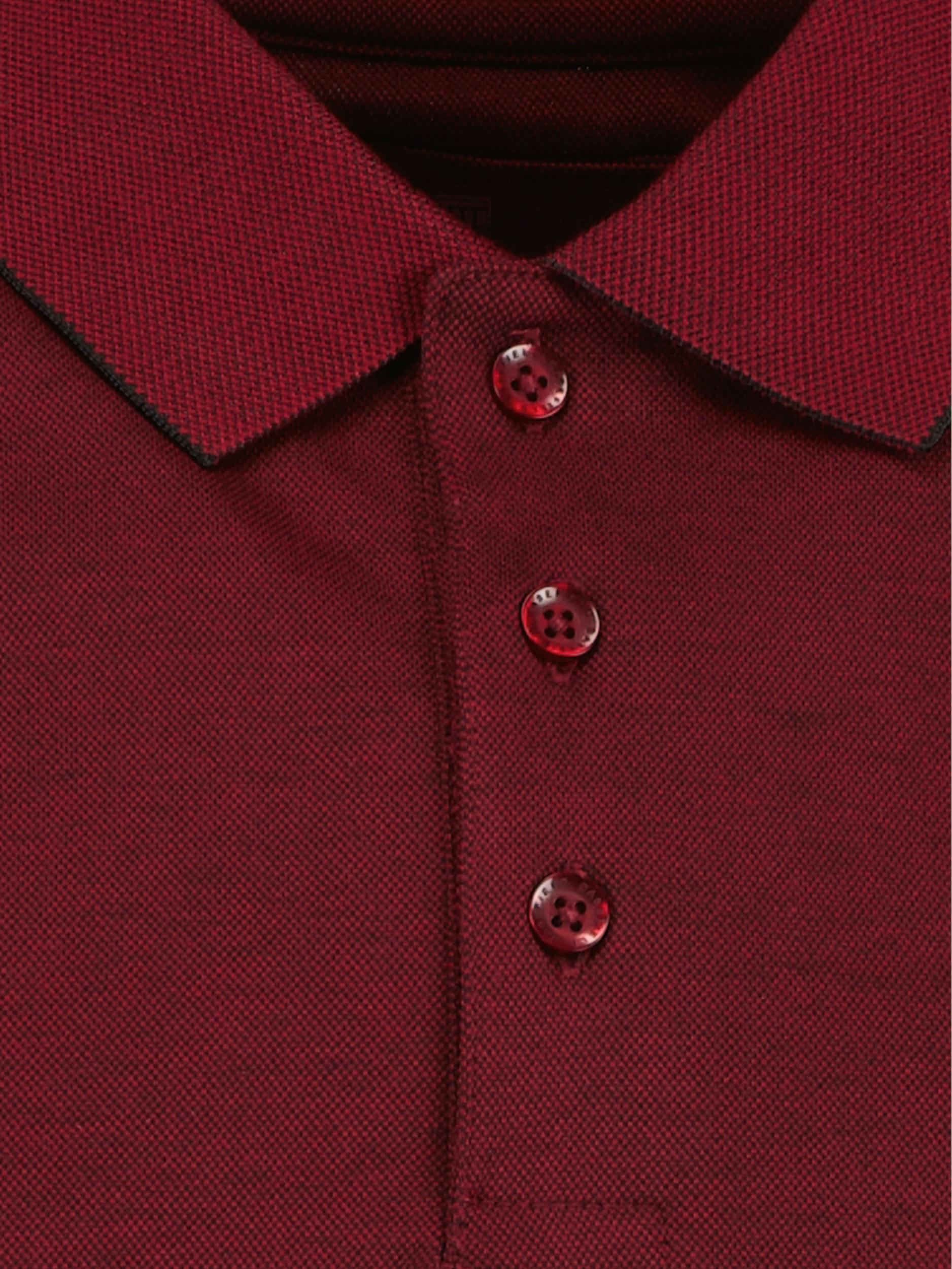 Basefield Polo lange mouw Rood Polo Shirt 1/1 219016675/406