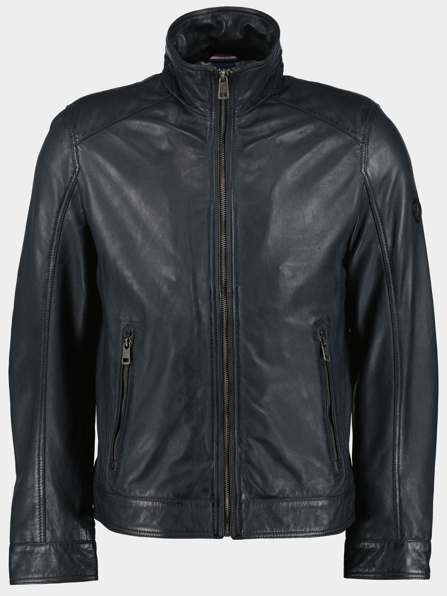 Donders 1860 Lederen jack Blauw Leather Jacktes 52468/799