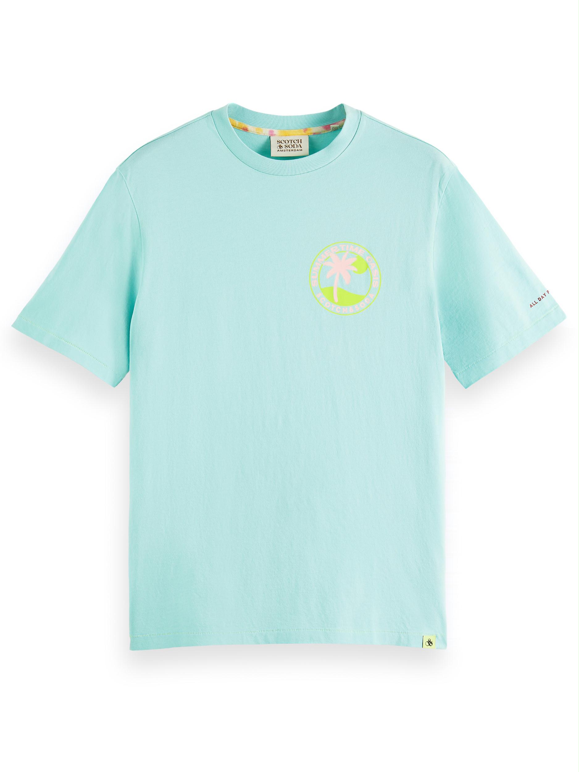 Scotch & Soda T-shirt korte mouw Groen Logo graphic jersey T-shirt in 166062/0514