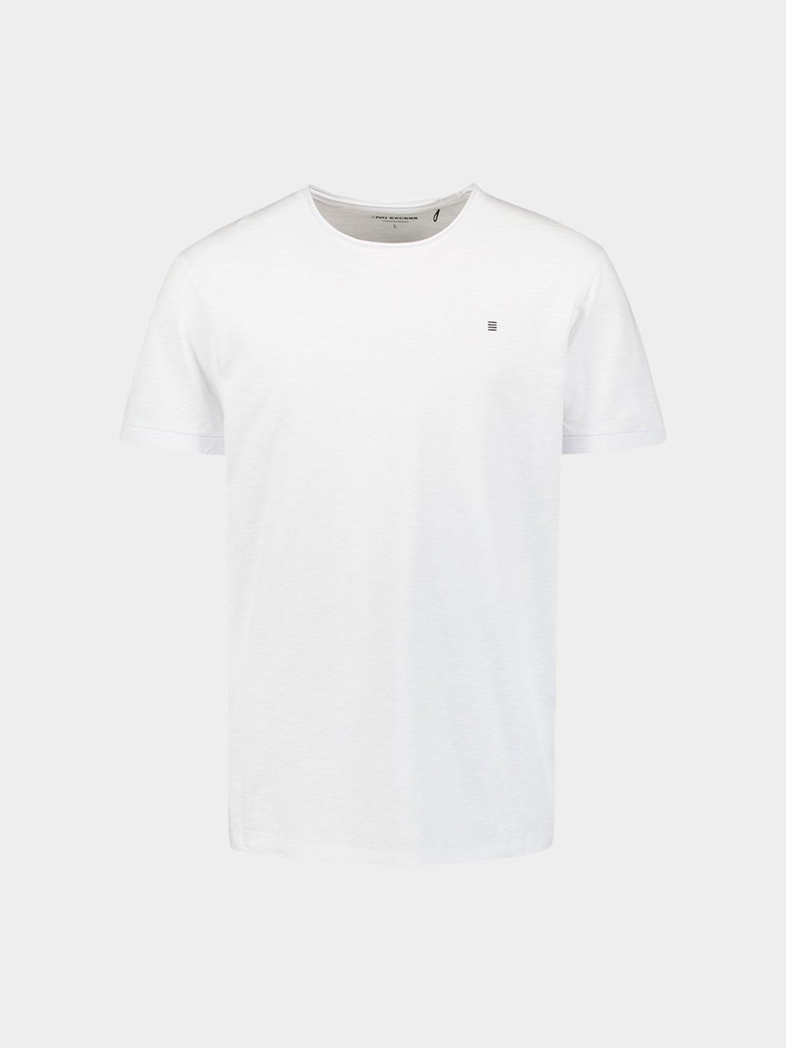 No Excess T-shirt korte mouw Wit T-Shirt Crewneck Slub N3602/010