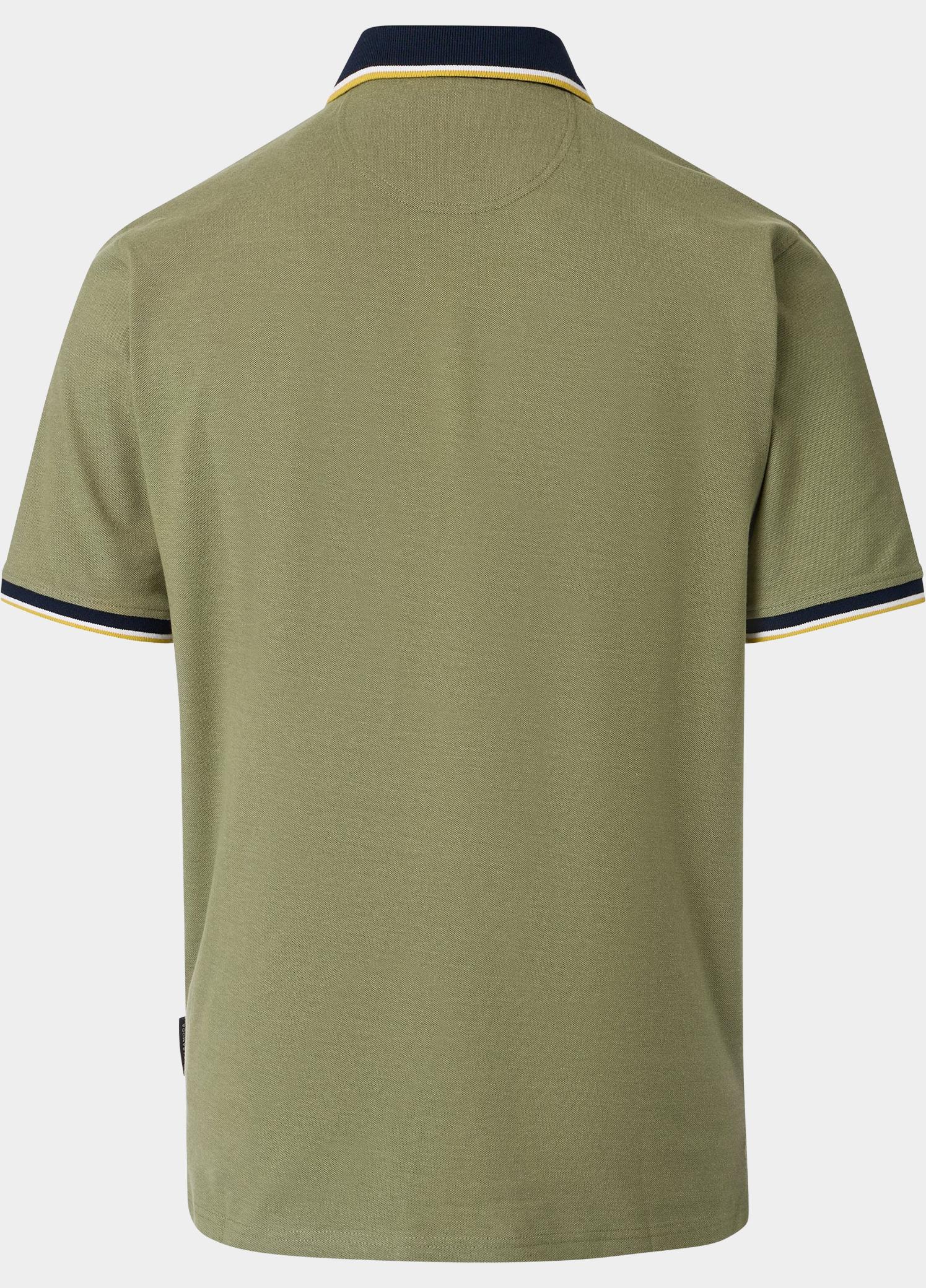 Casamoda Polo korte mouw Groen Polo 2-tone PQ 126320101/303