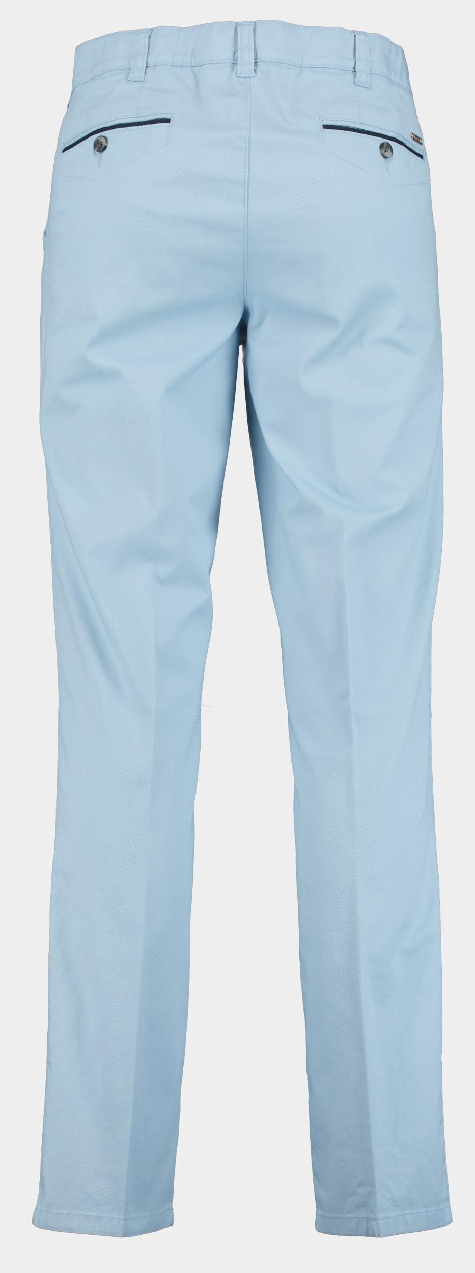 F043 Katoenen Broek Blauw Stretch katoen flatfront 2049.1.02.001/603