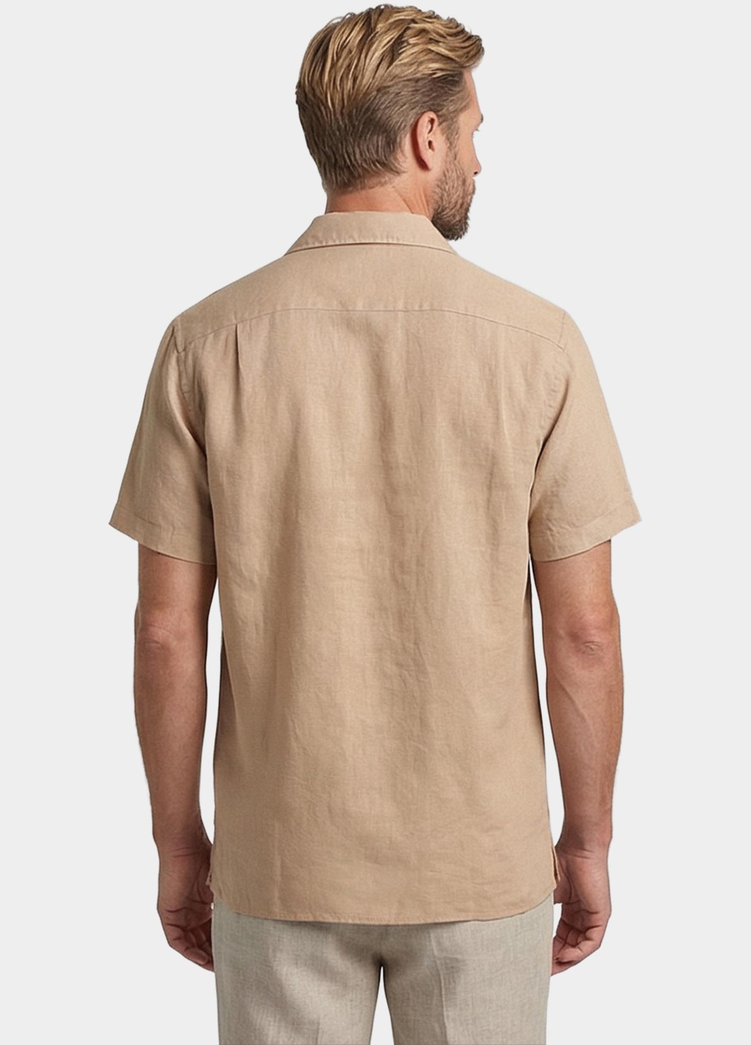 Giordano overhemd korte mouw heren Wit Capri Short Sleeve Resort Gar 616002/81