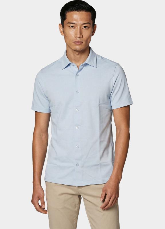 Dstrezzed Casual hemd korte mouw Blauw Liam Shortsleeve Shirt 311530/646