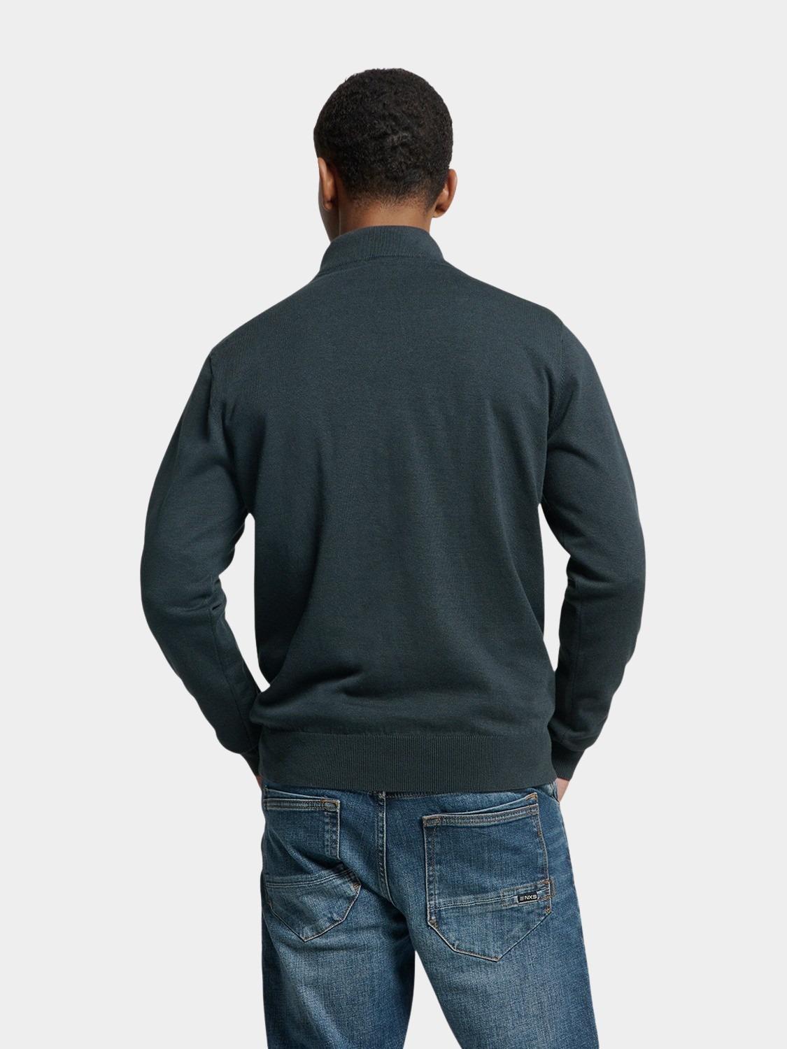 No Excess Half Zip Blauw Pullover Half Zip 2 Coloured N2185/078